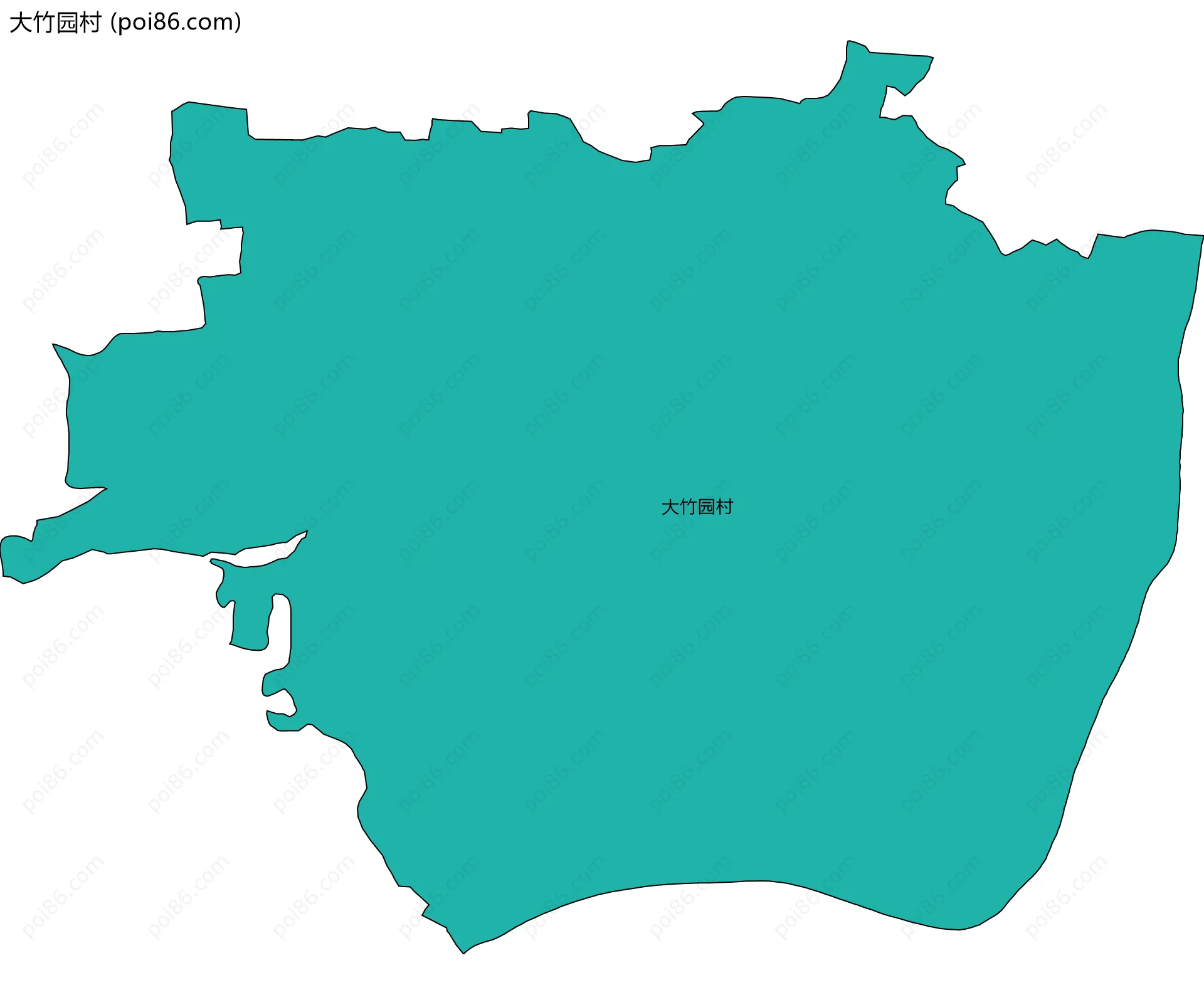 大竹园村边界地图