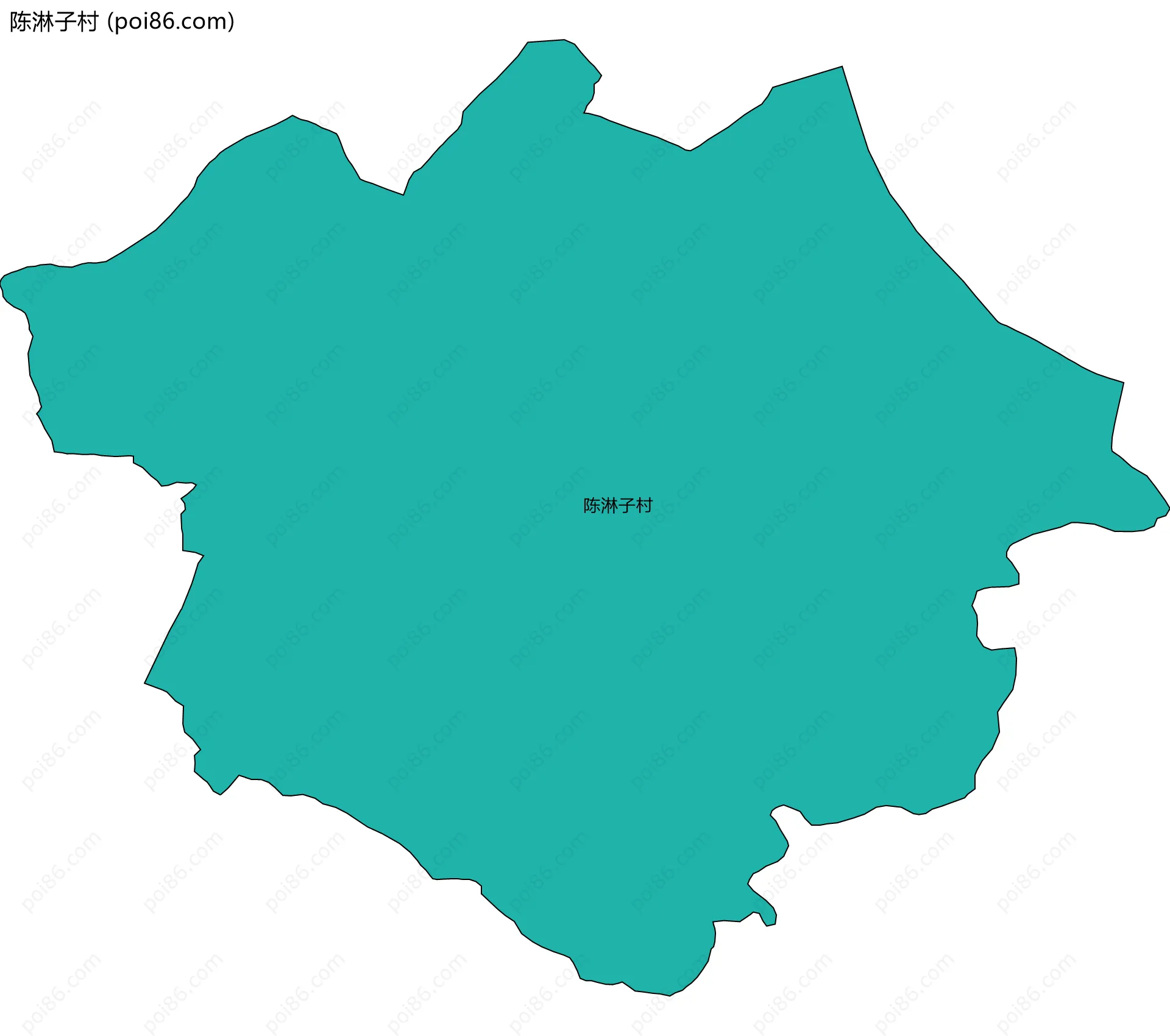 陈淋子村边界地图