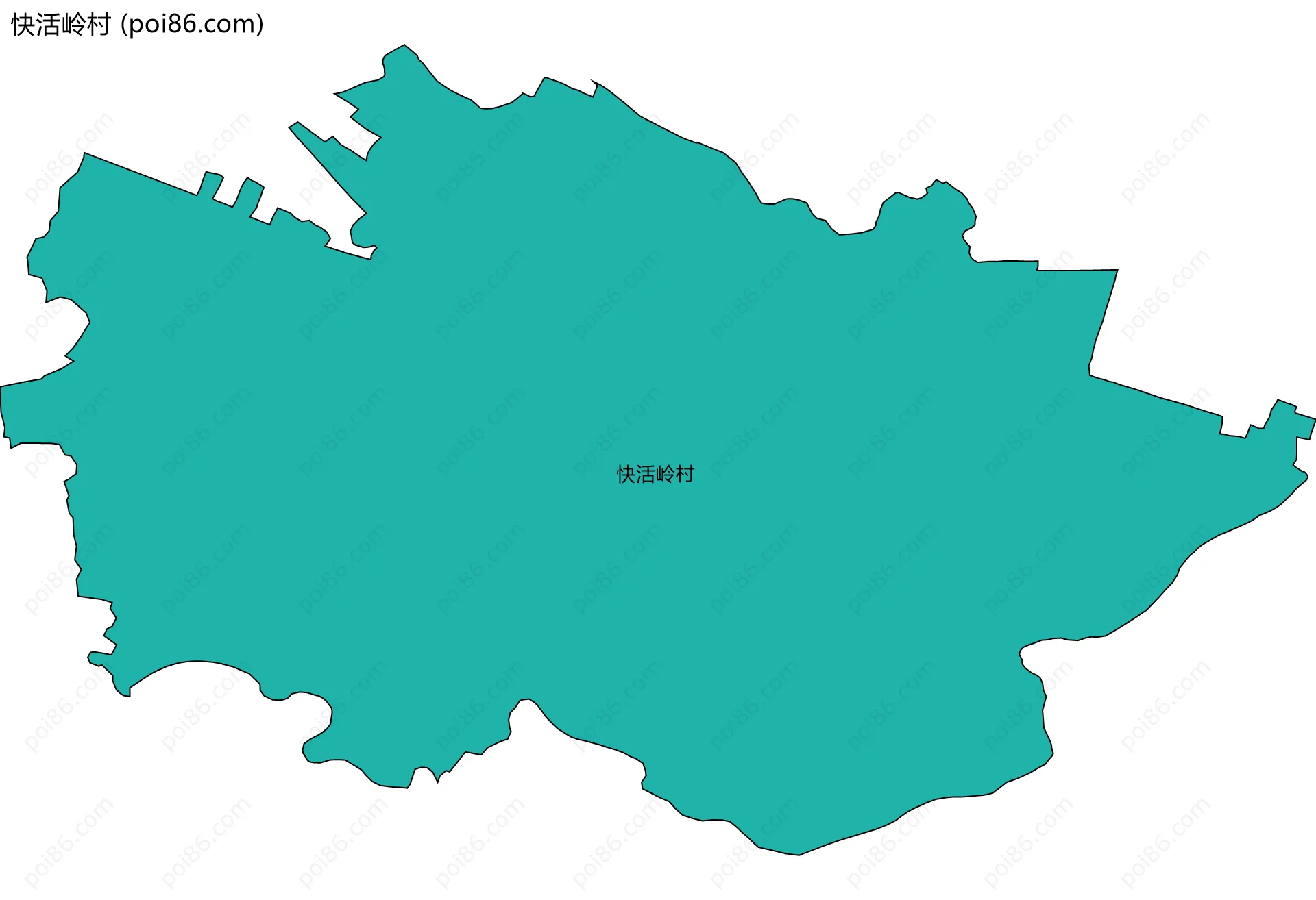 快活岭村边界地图