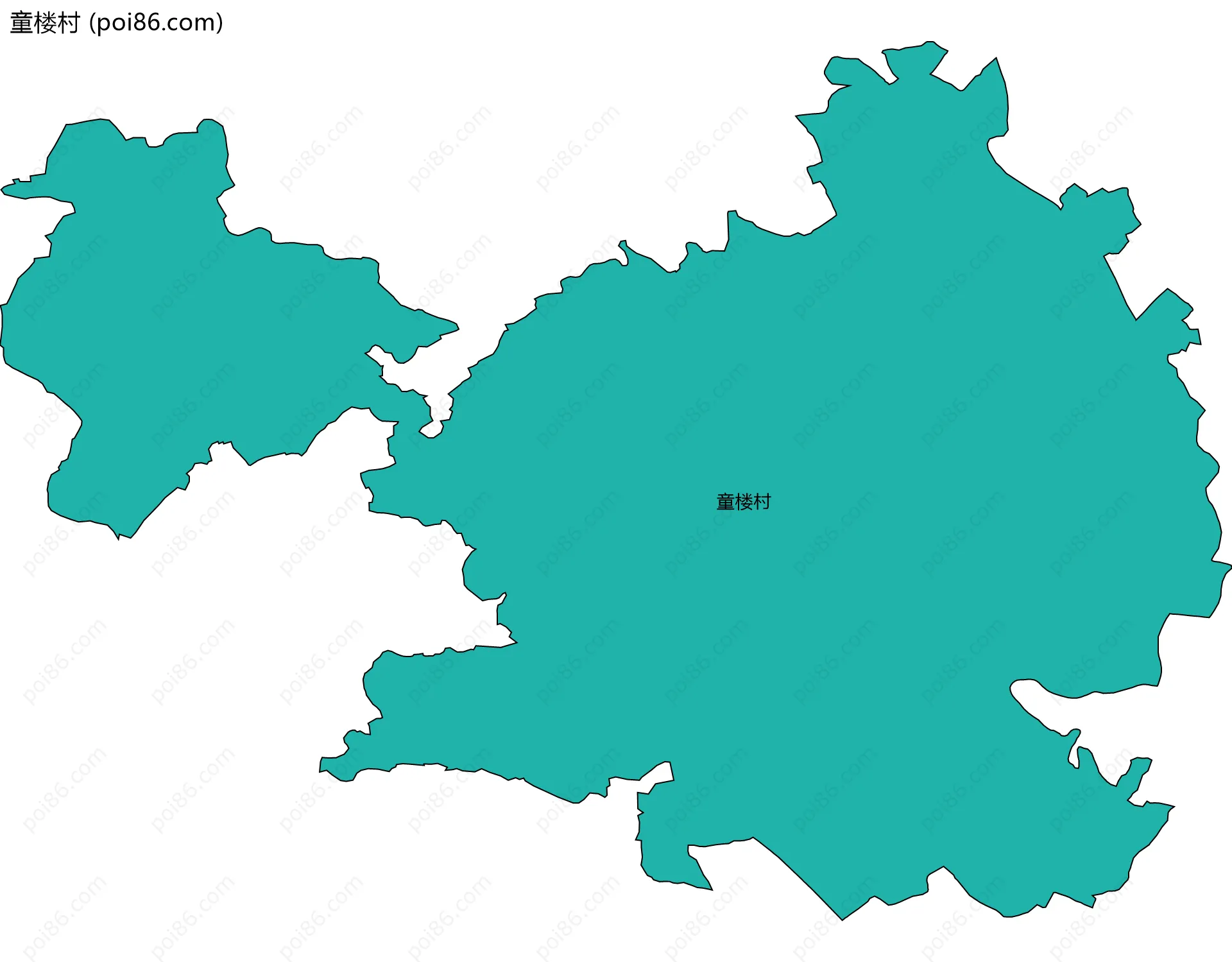 童楼村边界地图