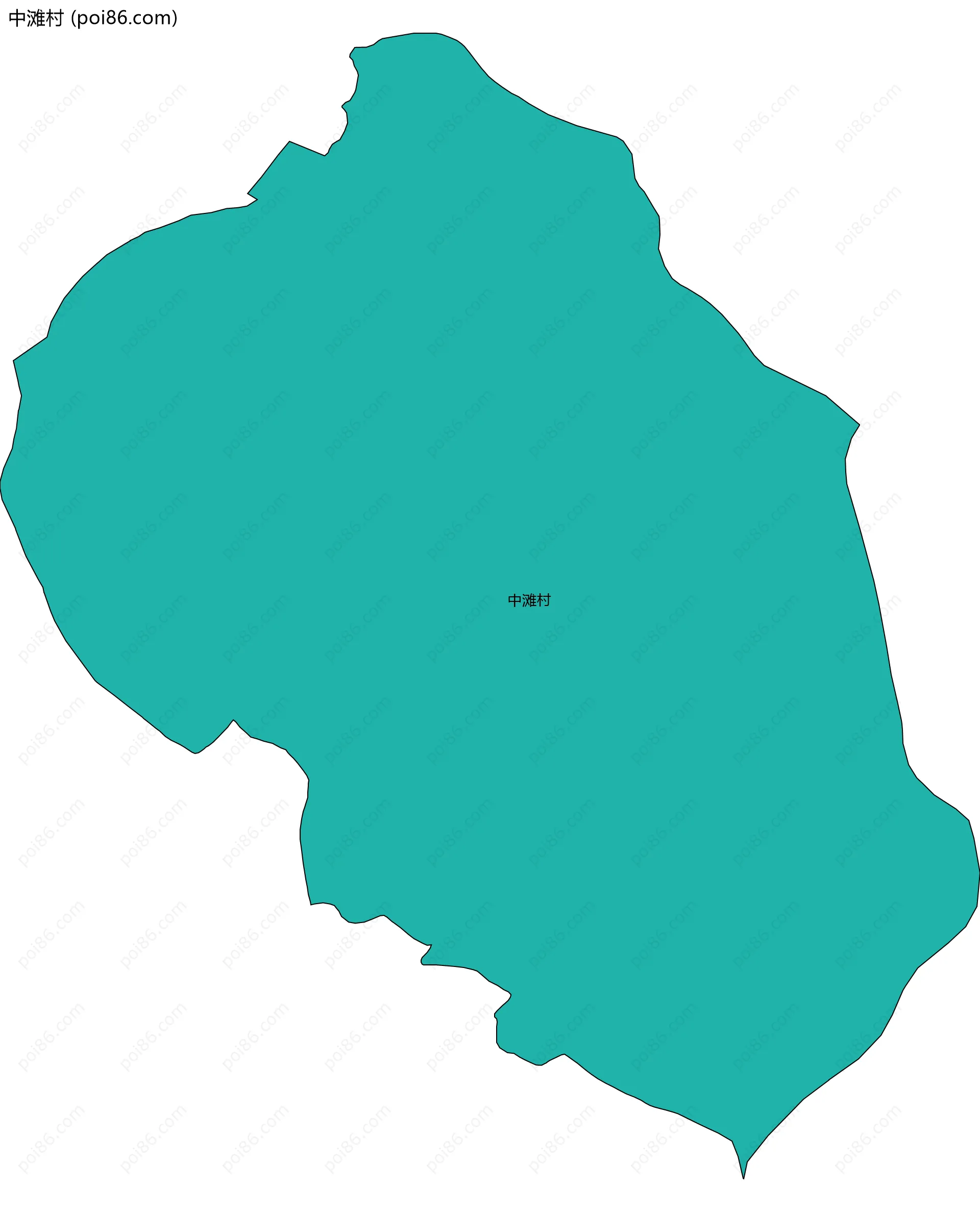 中滩村边界地图