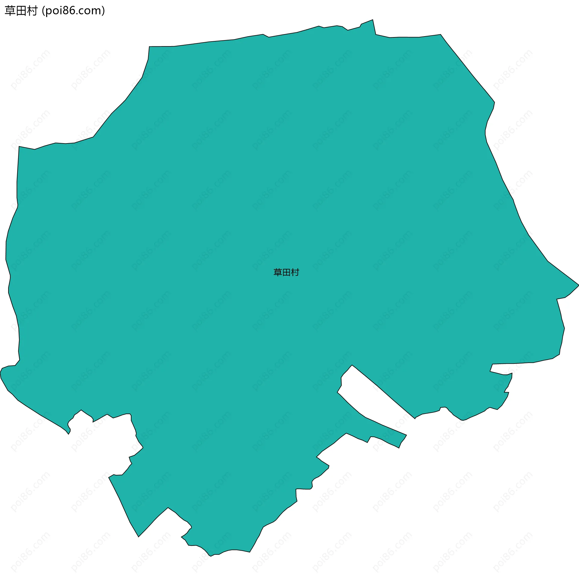 草田村边界地图