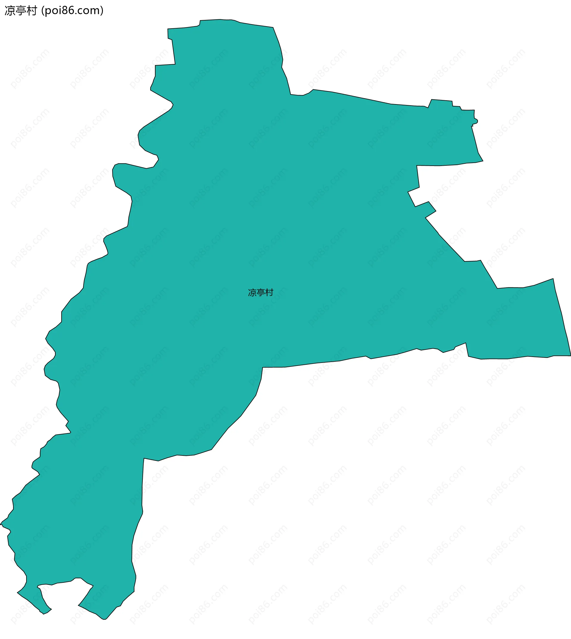 凉亭村边界地图