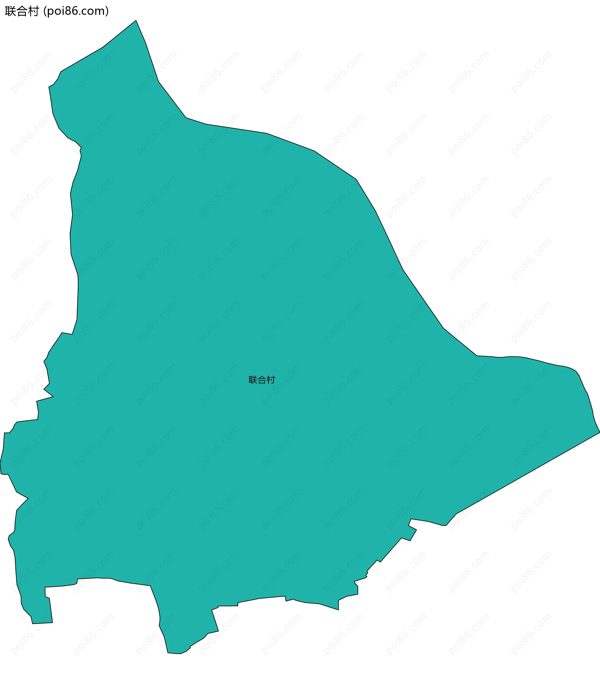 联合村边界地图