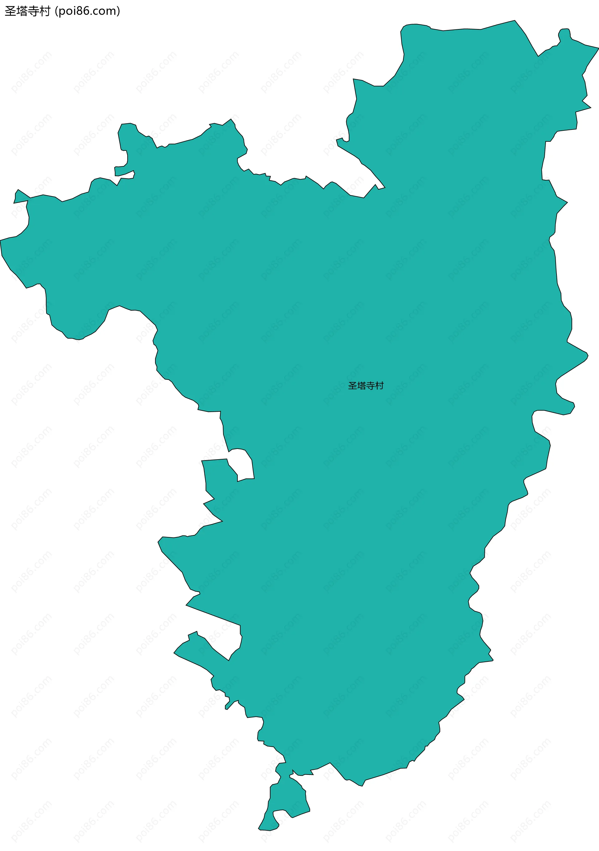 圣塔寺村边界地图