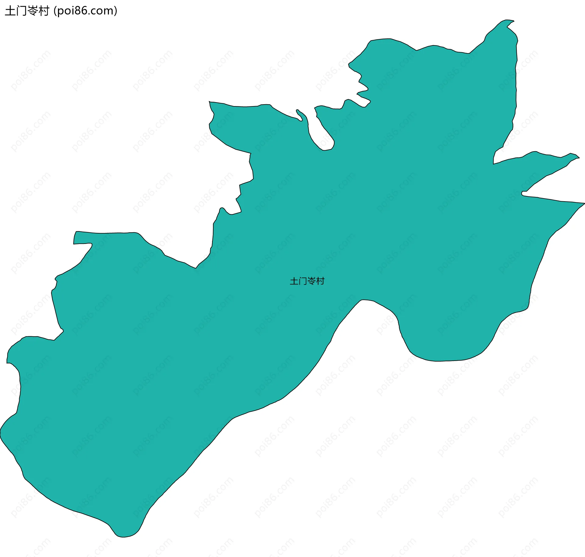 土门岺村边界地图