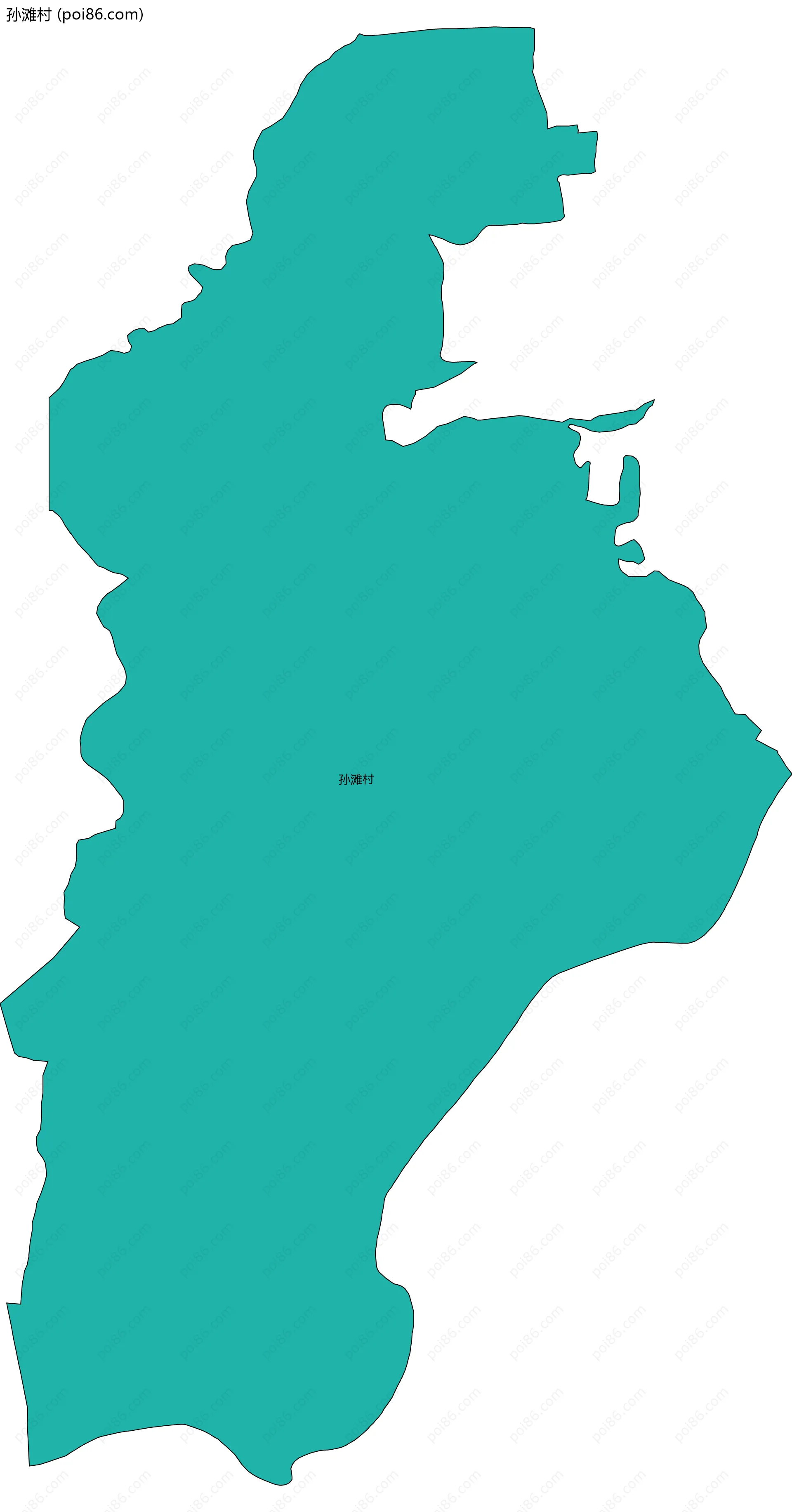 孙滩村边界地图