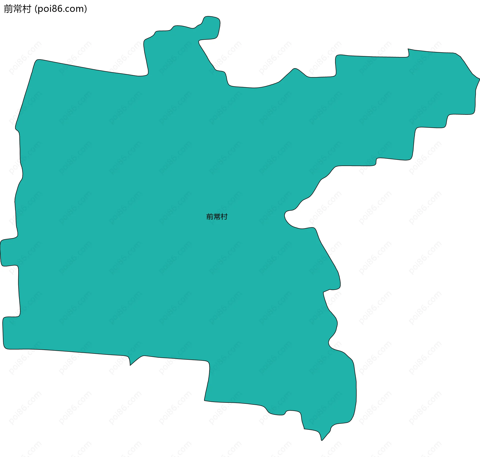 前常村边界地图