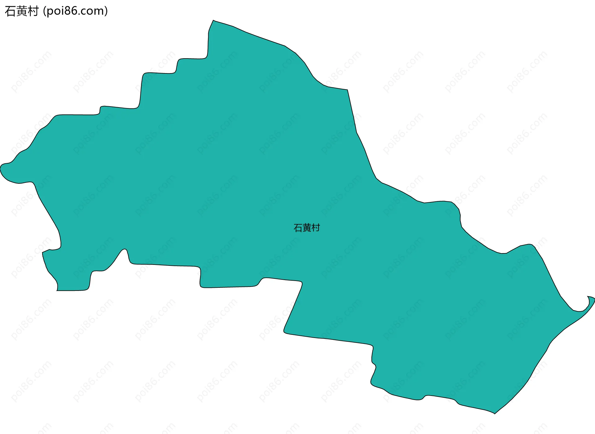 石黄村边界地图