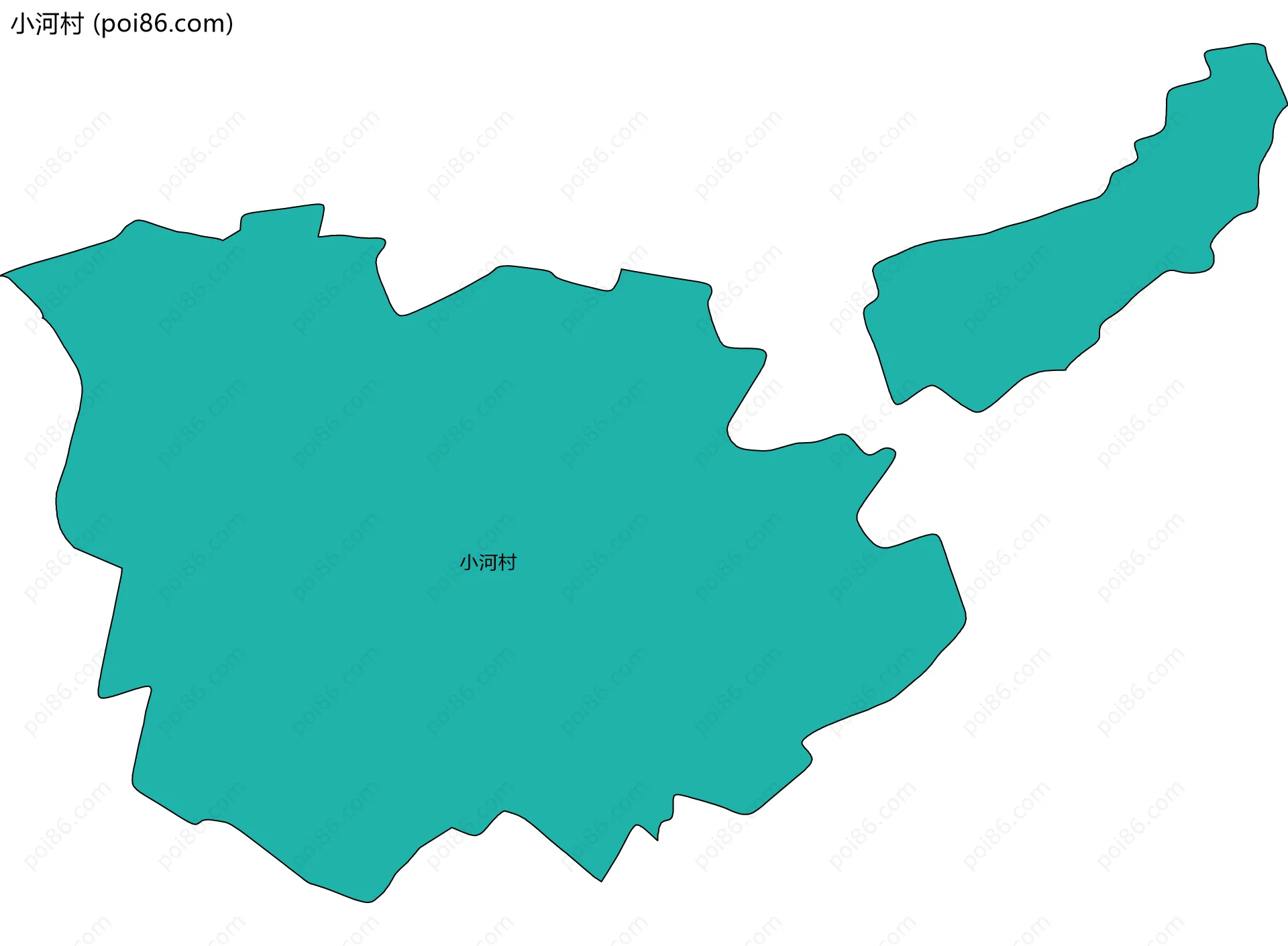 小河村边界地图