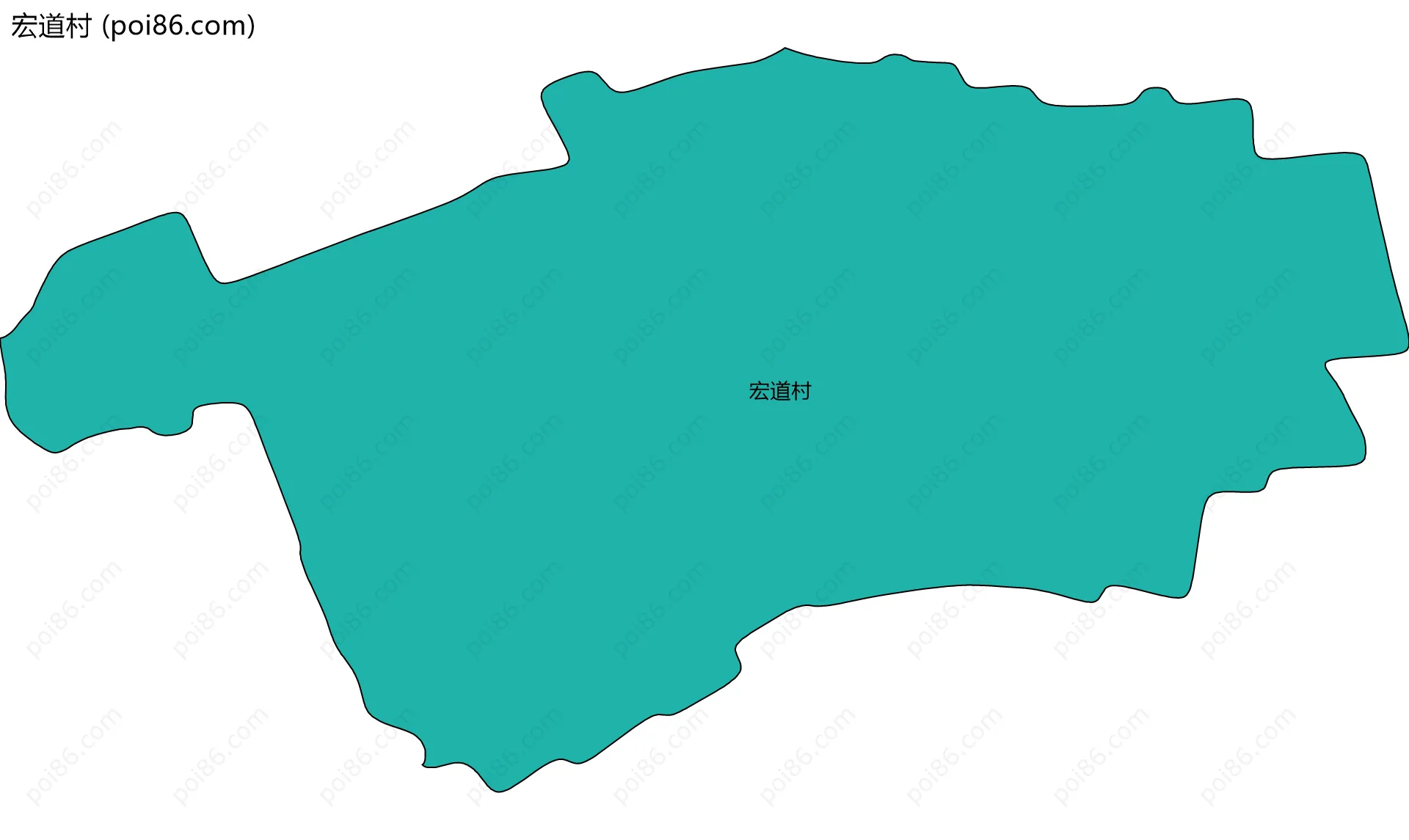 宏道村边界地图