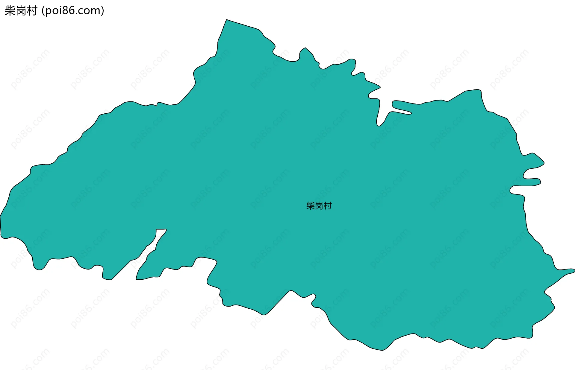 柴岗村边界地图