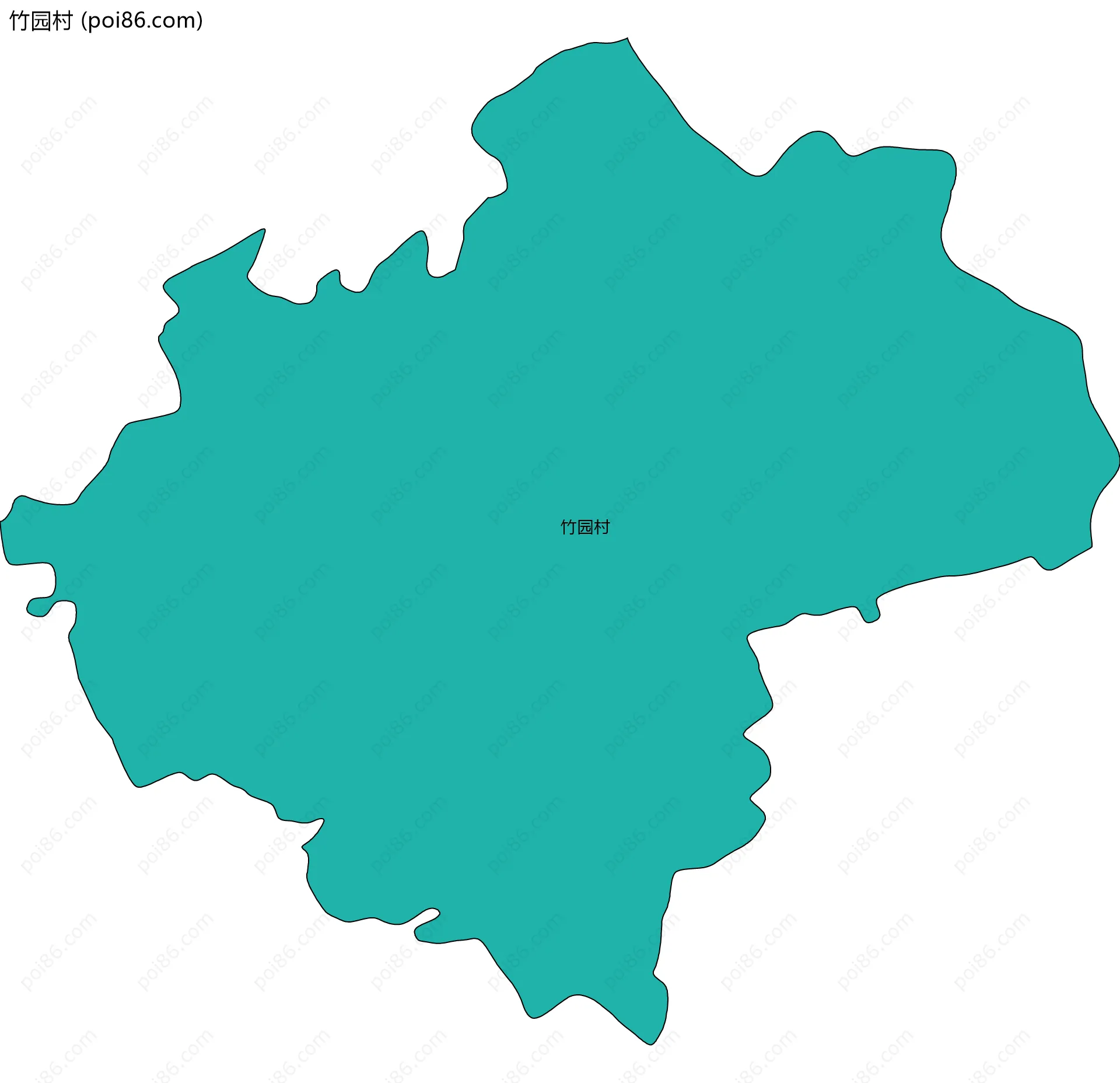 竹园村边界地图