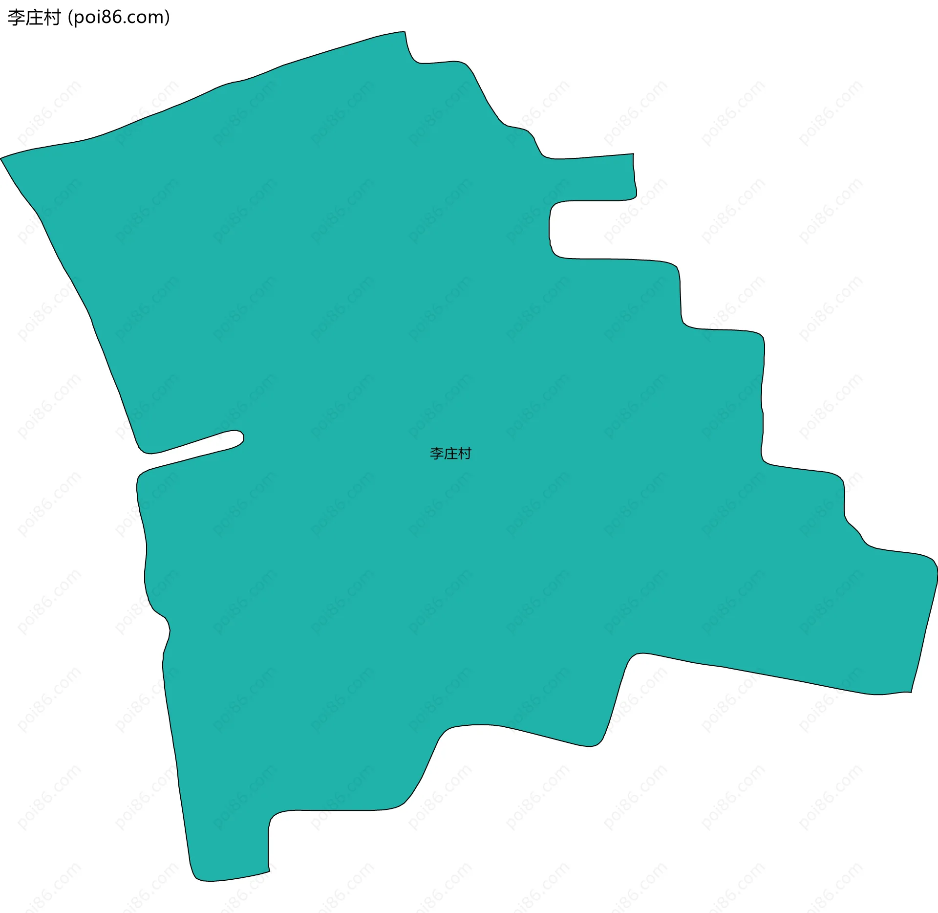 李庄村边界地图