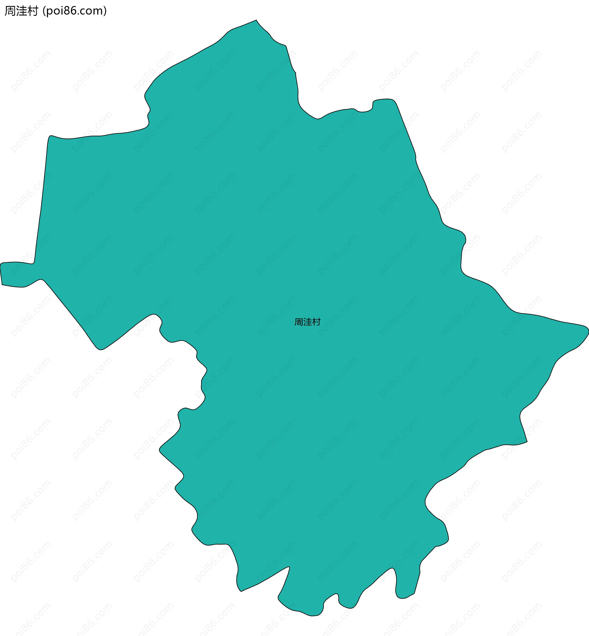 周洼村边界地图