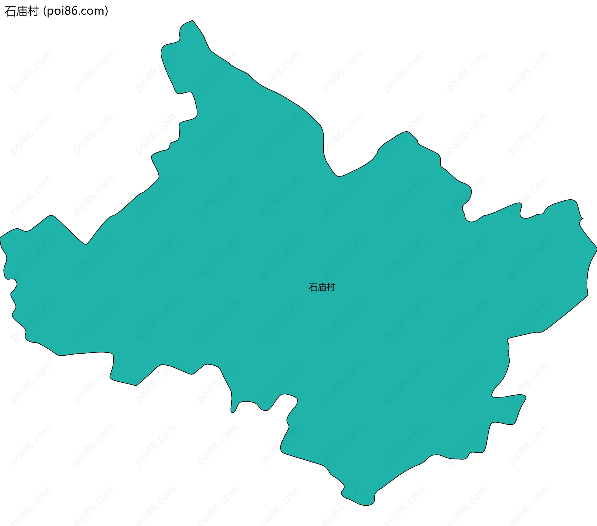 石庙村边界地图