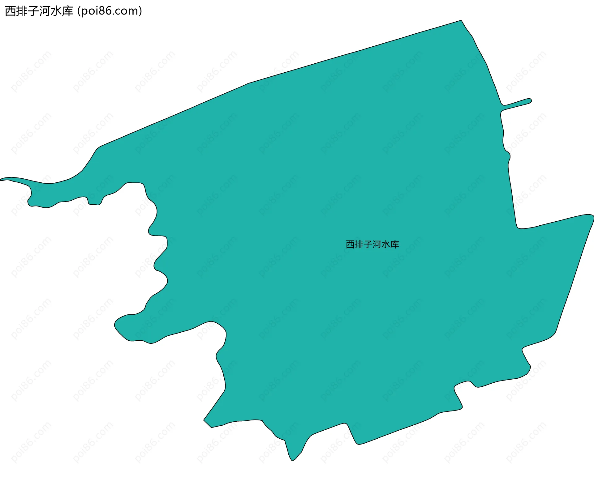 西排子河水库边界地图