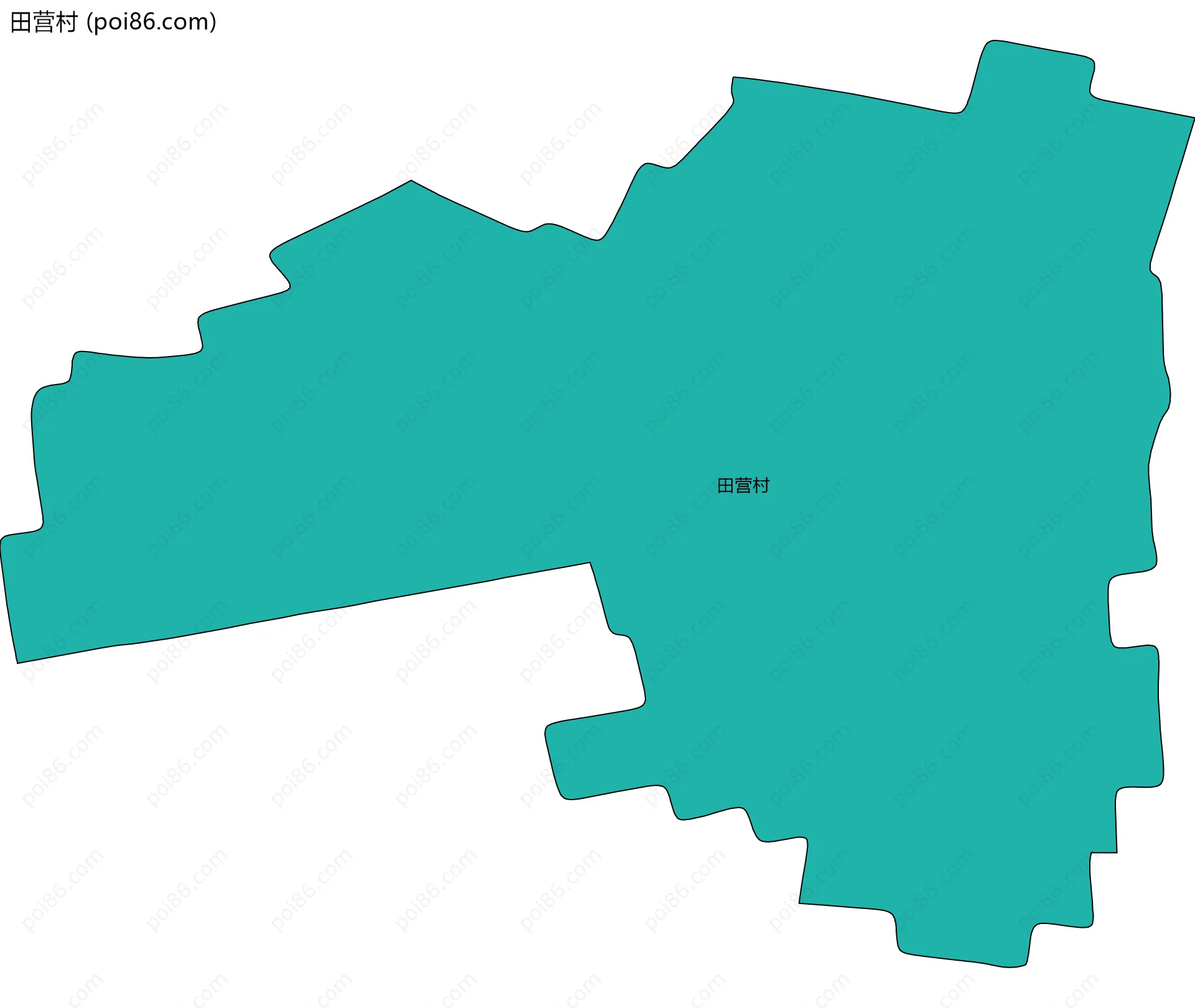 田营村边界地图