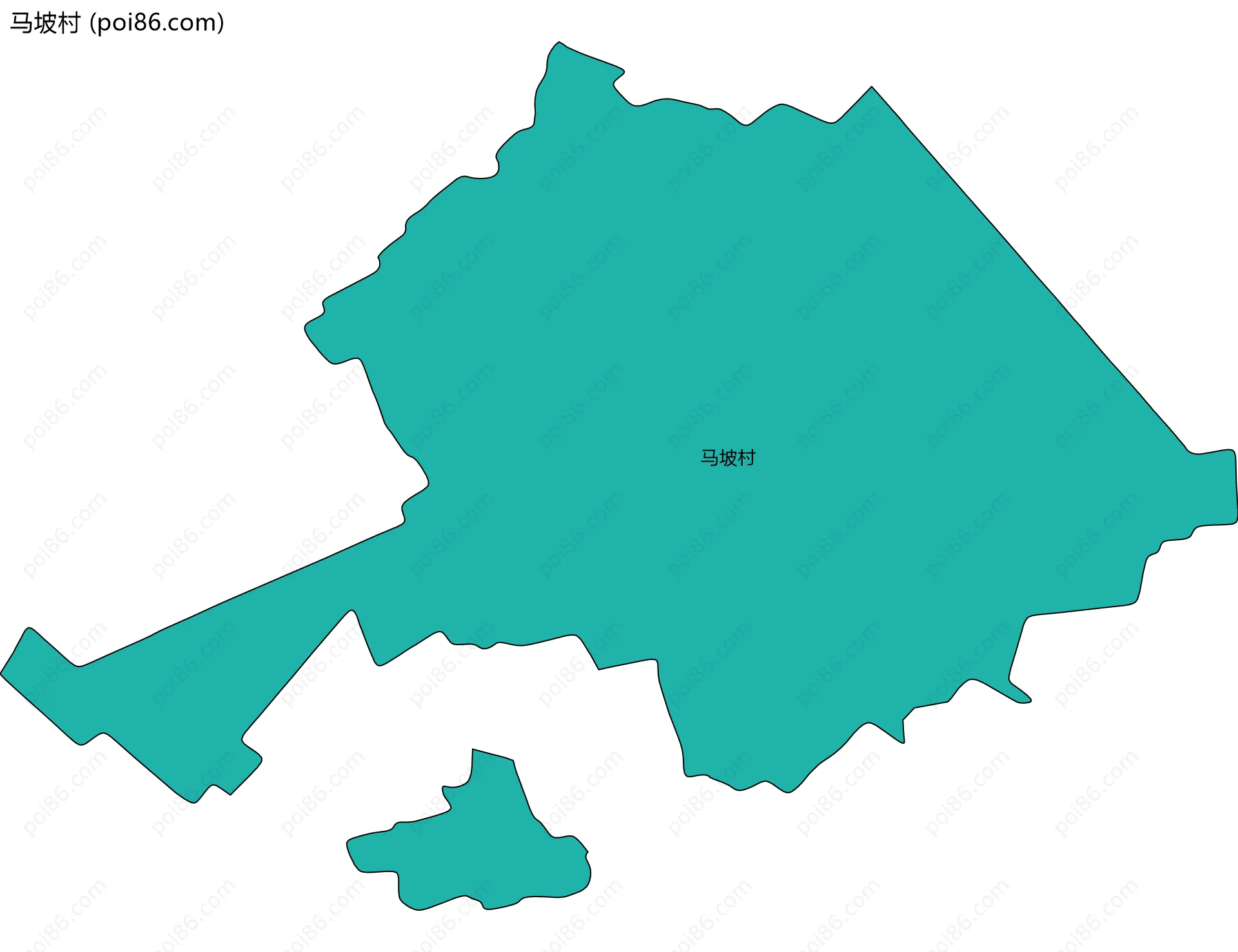 马坡村边界地图