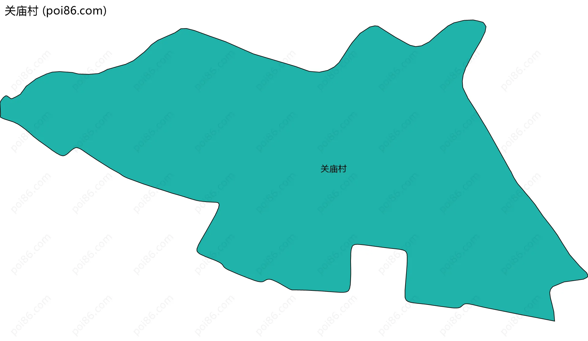 关庙村边界地图