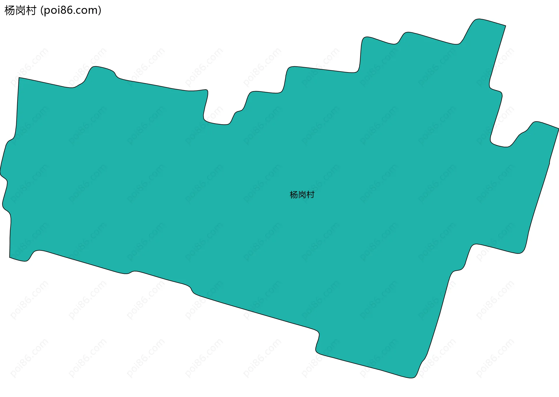 杨岗村边界地图