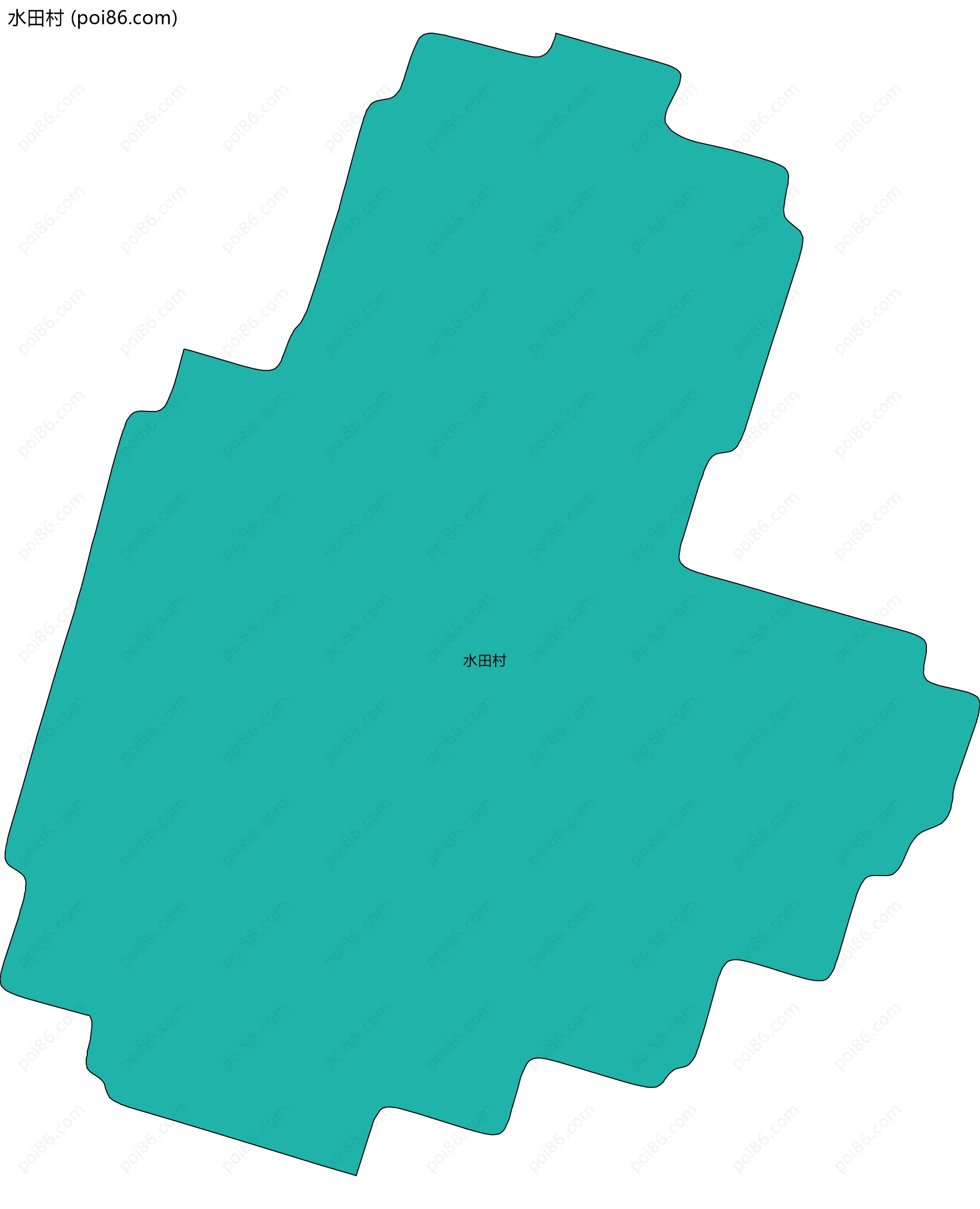 水田村边界地图