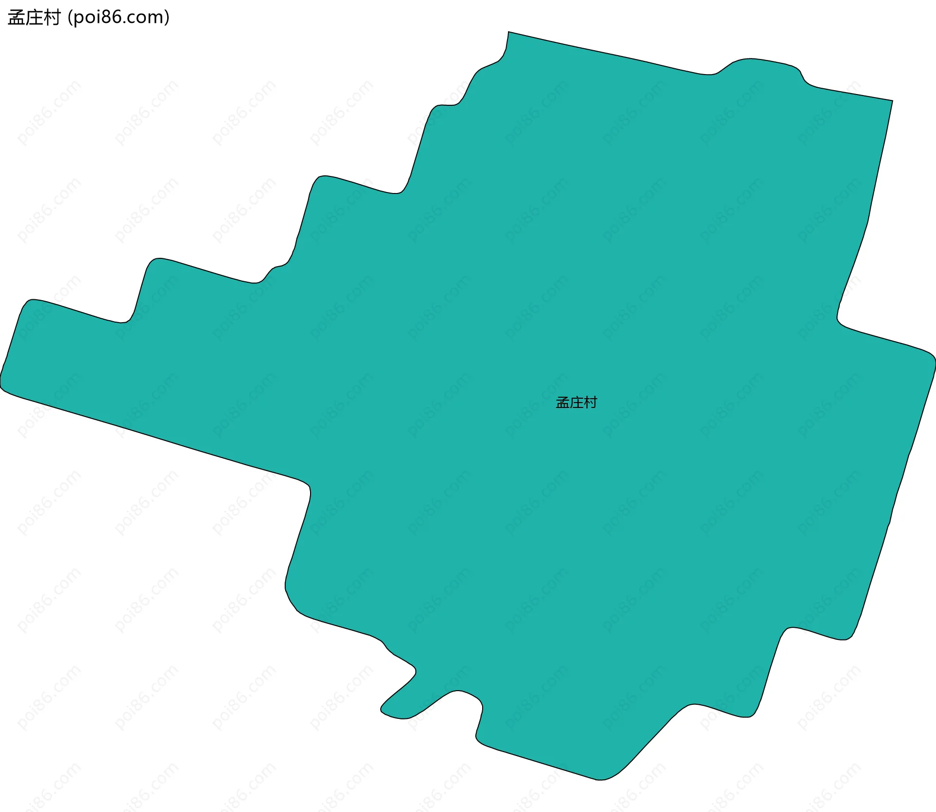 孟庄村边界地图