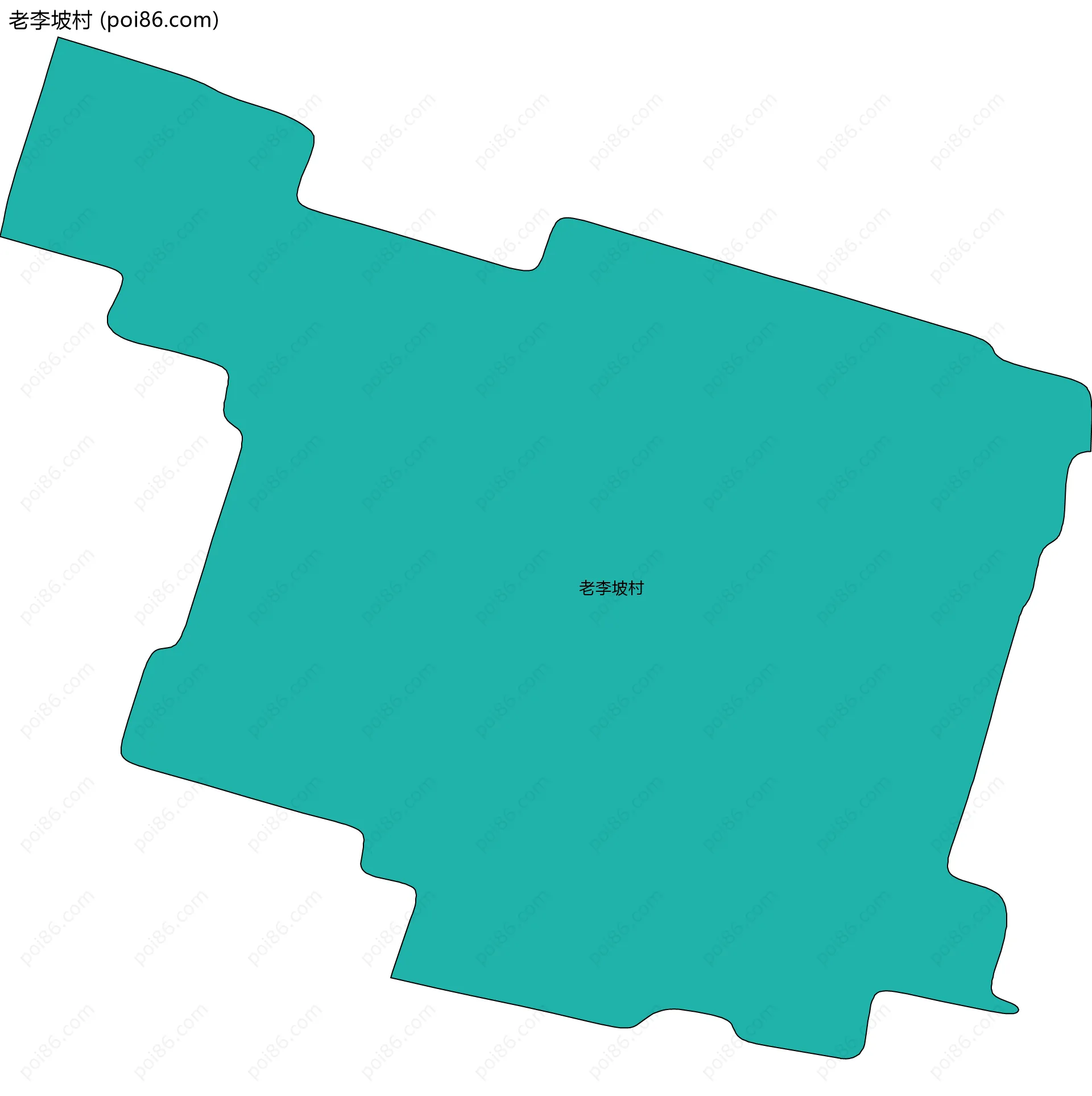 老李坡村边界地图