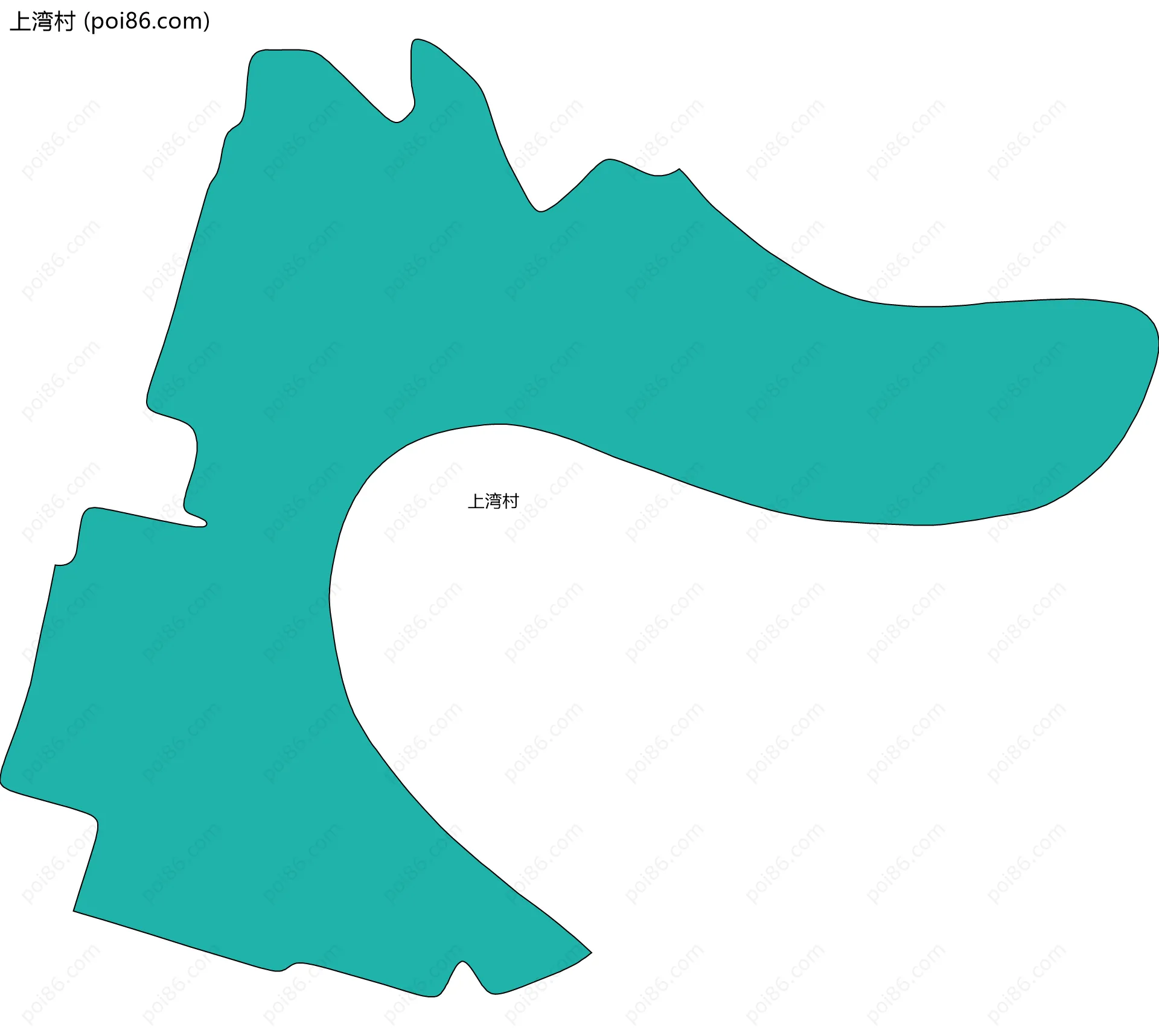 上湾村边界地图