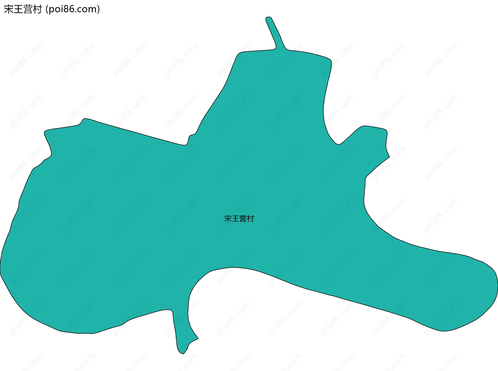 宋王营村边界地图