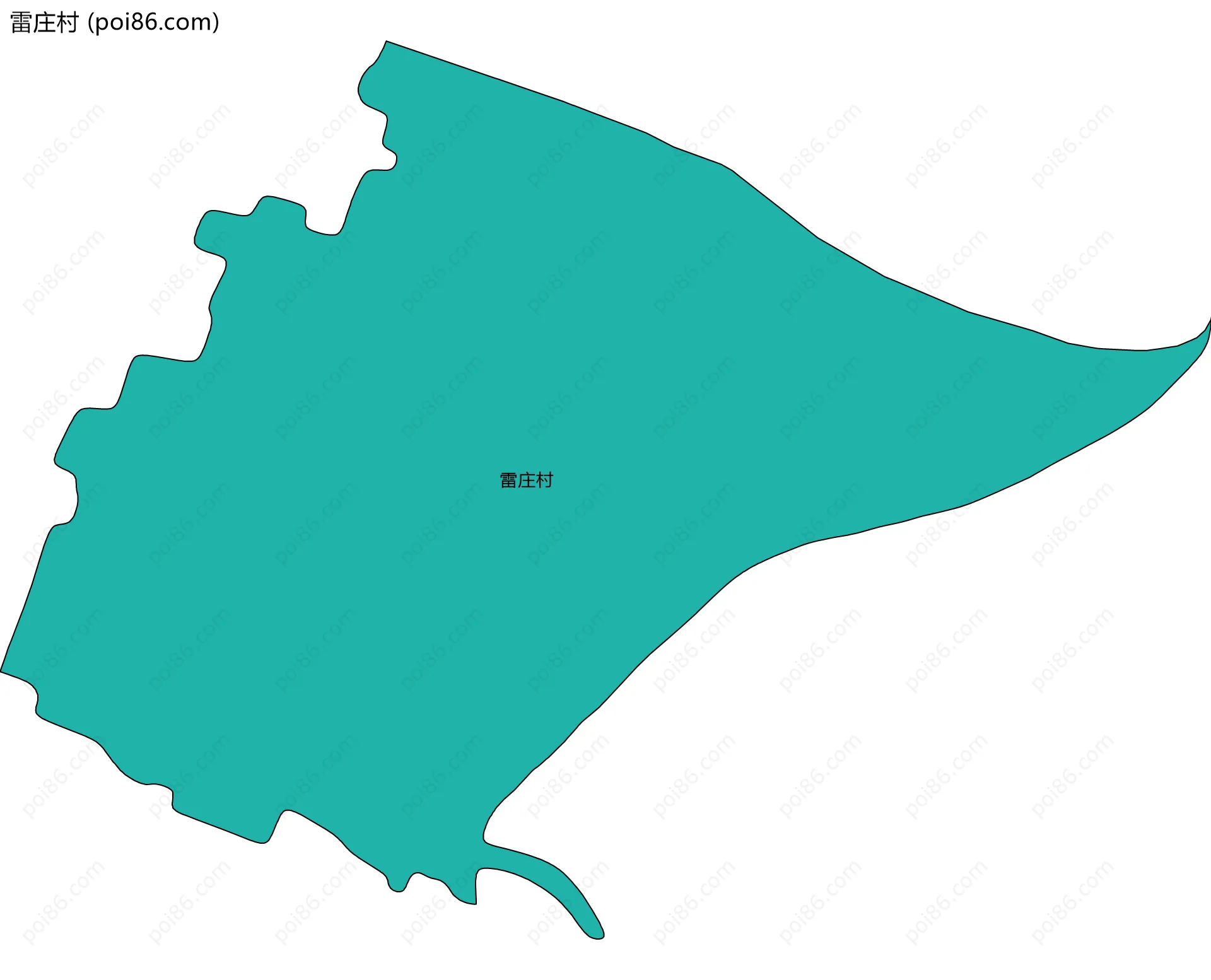 雷庄村边界地图
