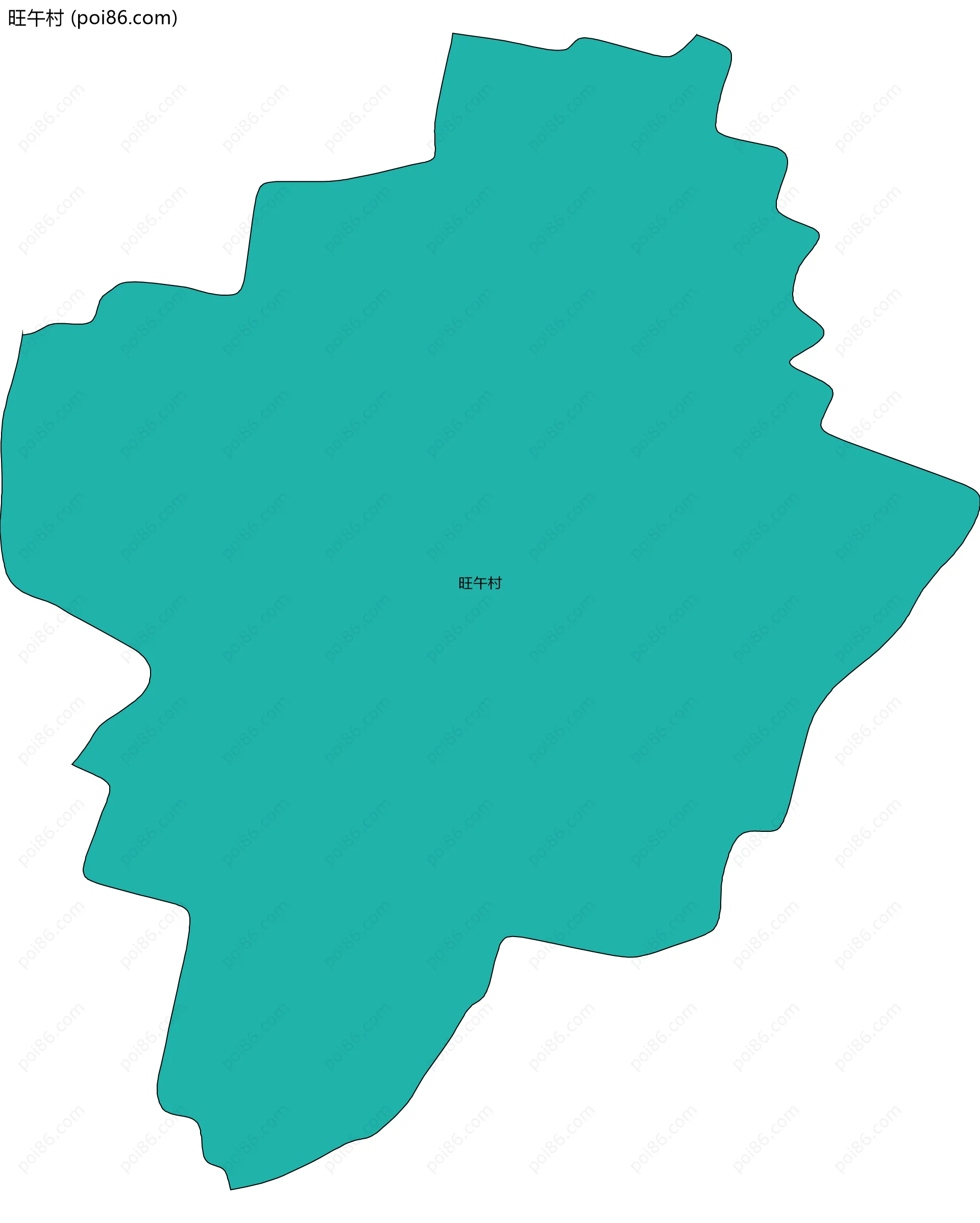 旺午村边界地图
