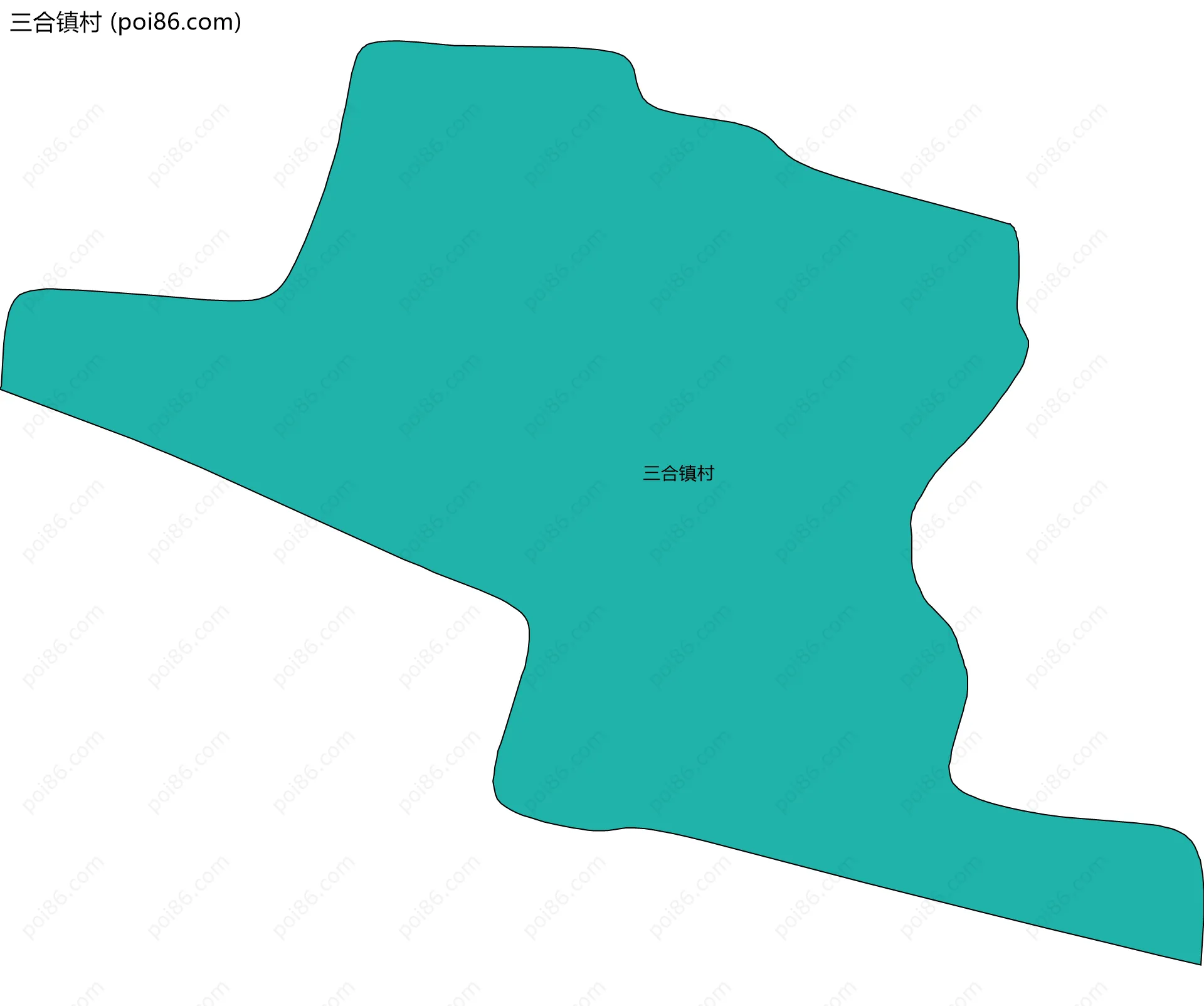 三合镇村边界地图