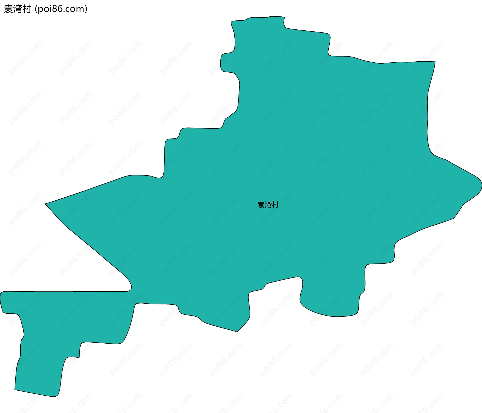 袁湾村边界地图
