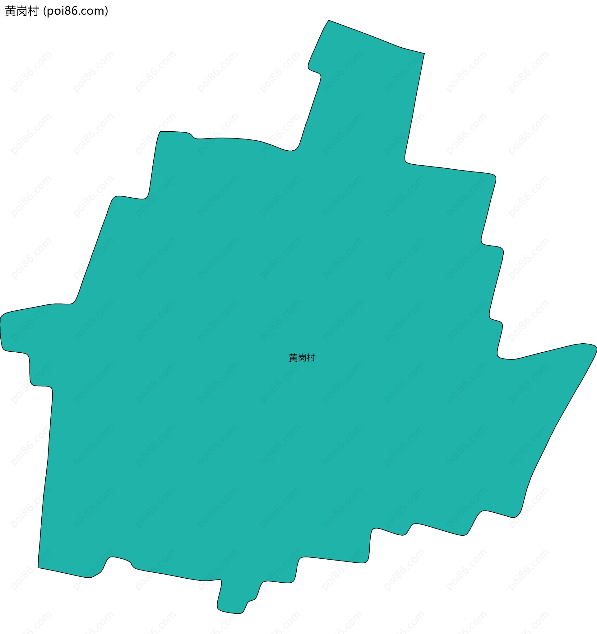 黄岗村边界地图