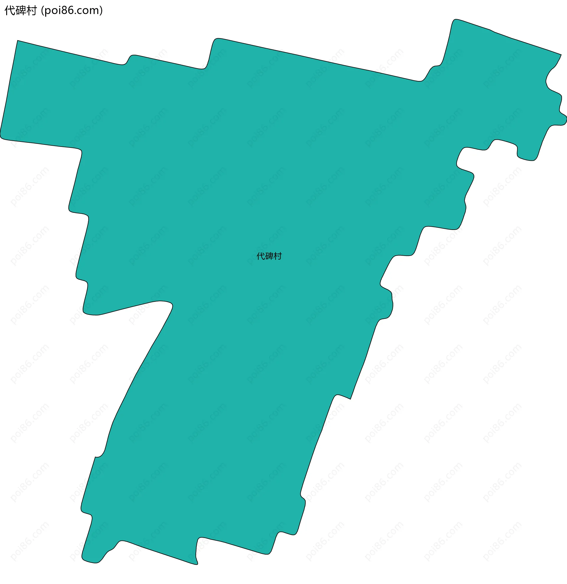 代碑村边界地图