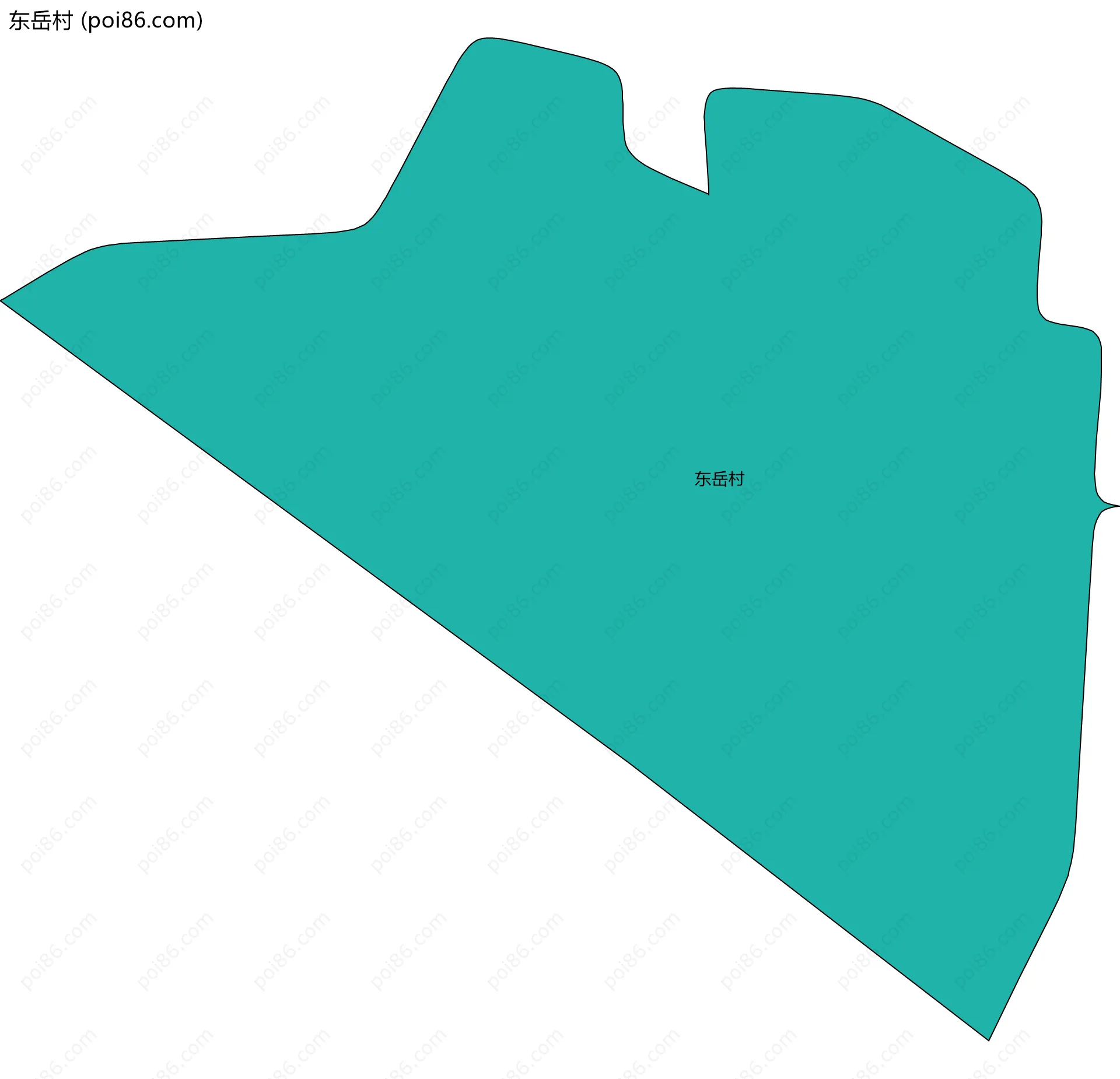 东岳村边界地图