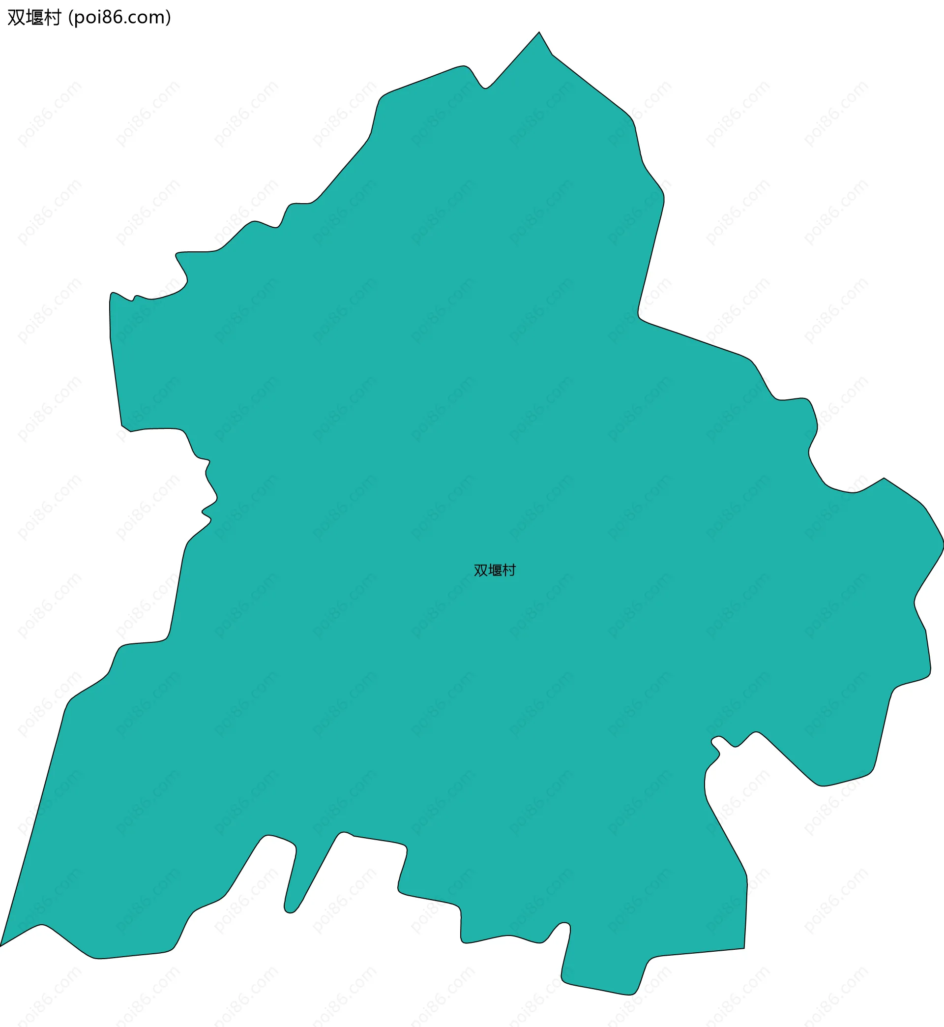 双堰村边界地图