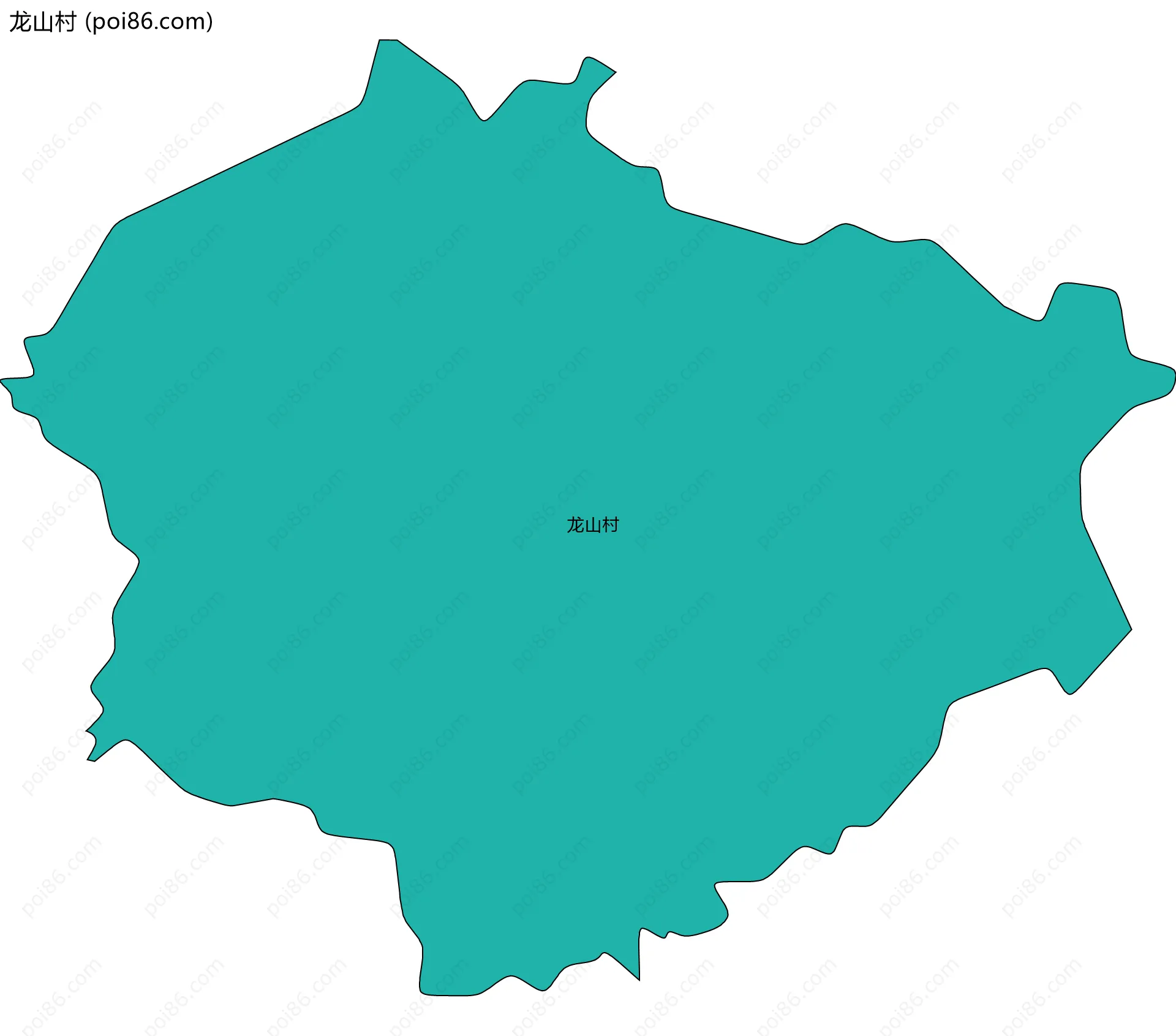 龙山村边界地图