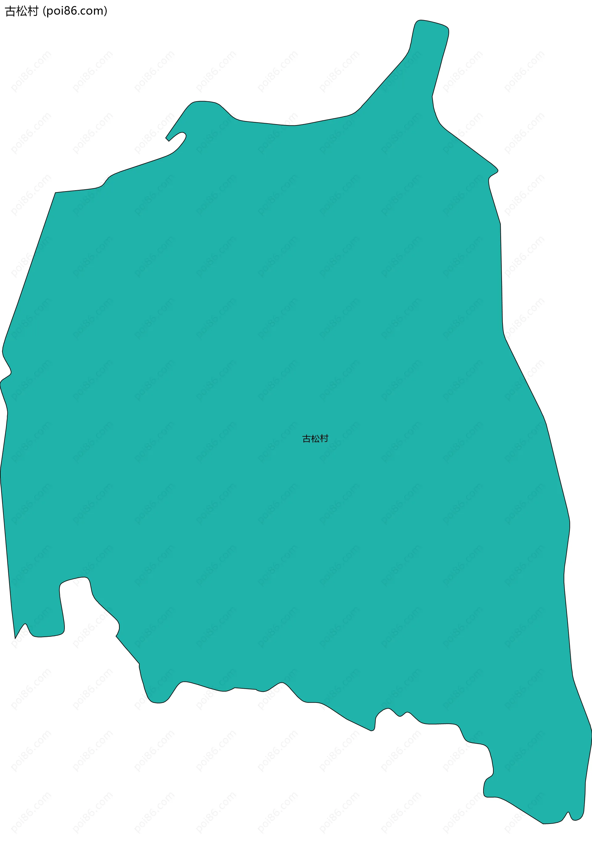 古松村边界地图
