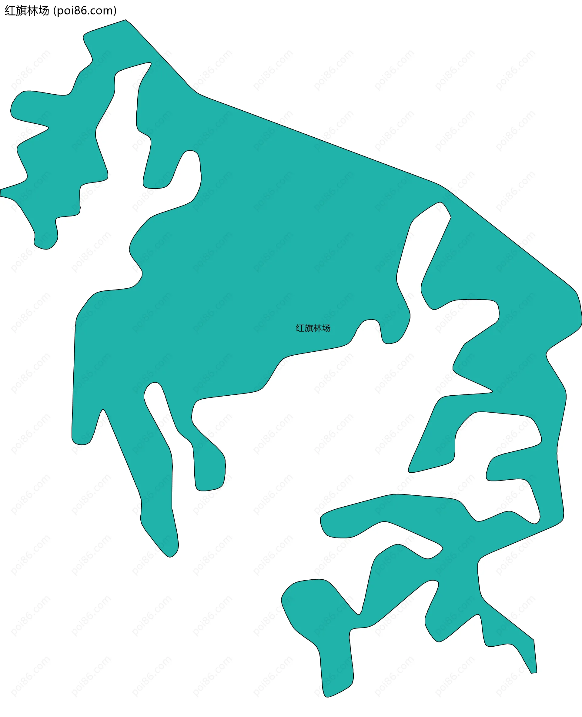 红旗林场边界地图