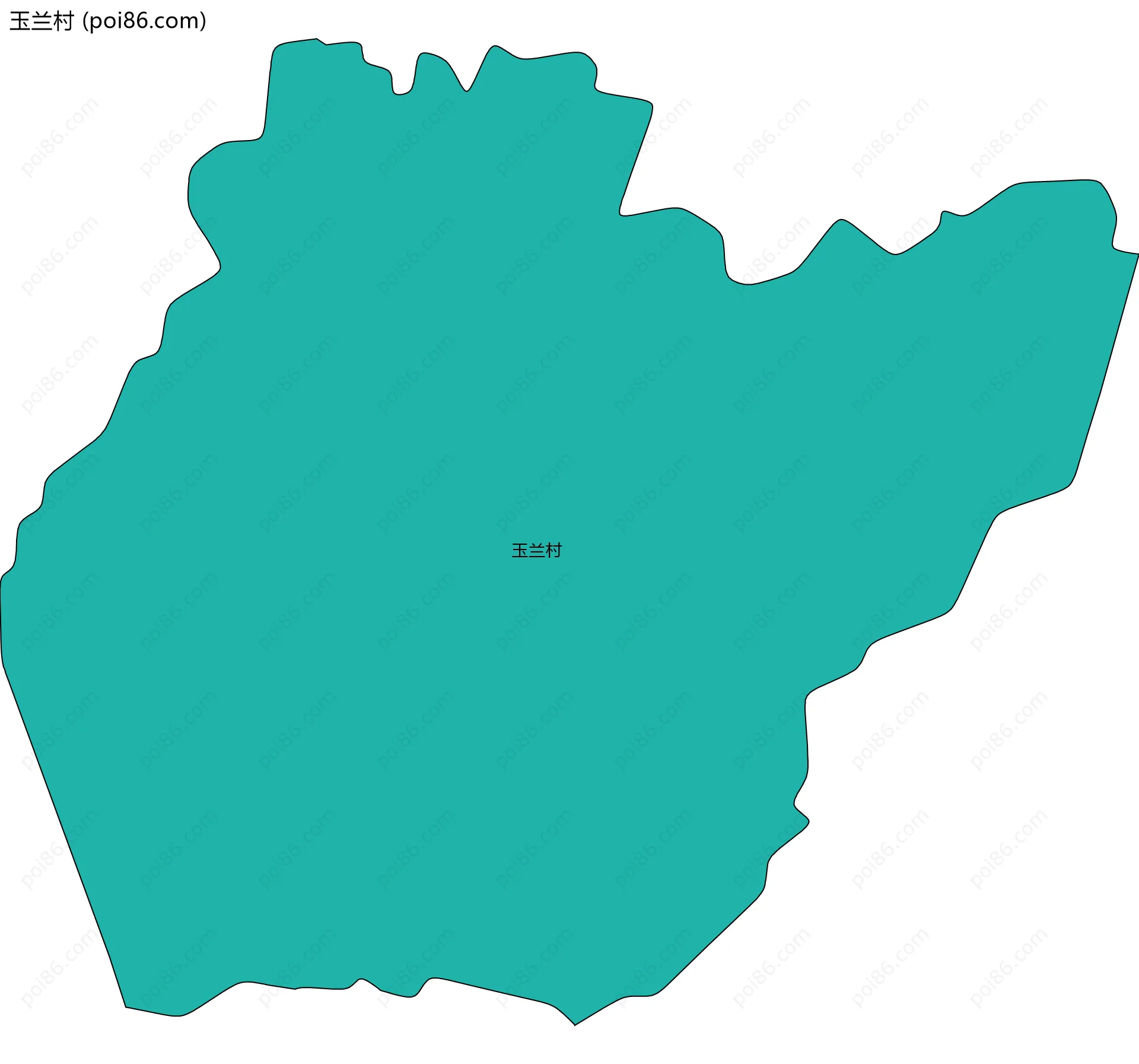 玉兰村边界地图
