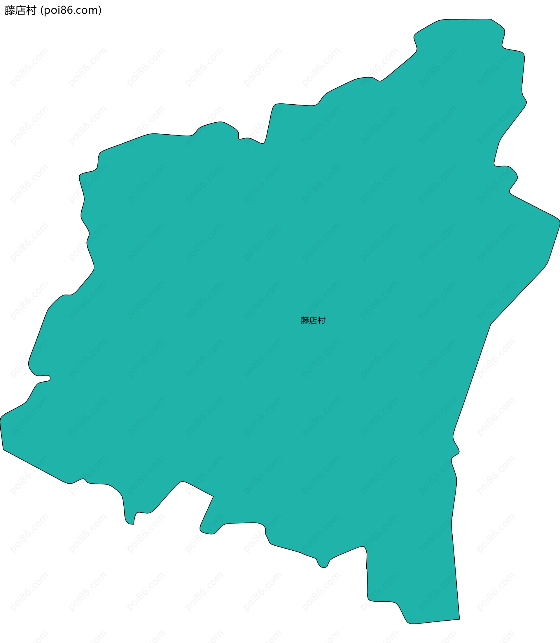 藤店村边界地图