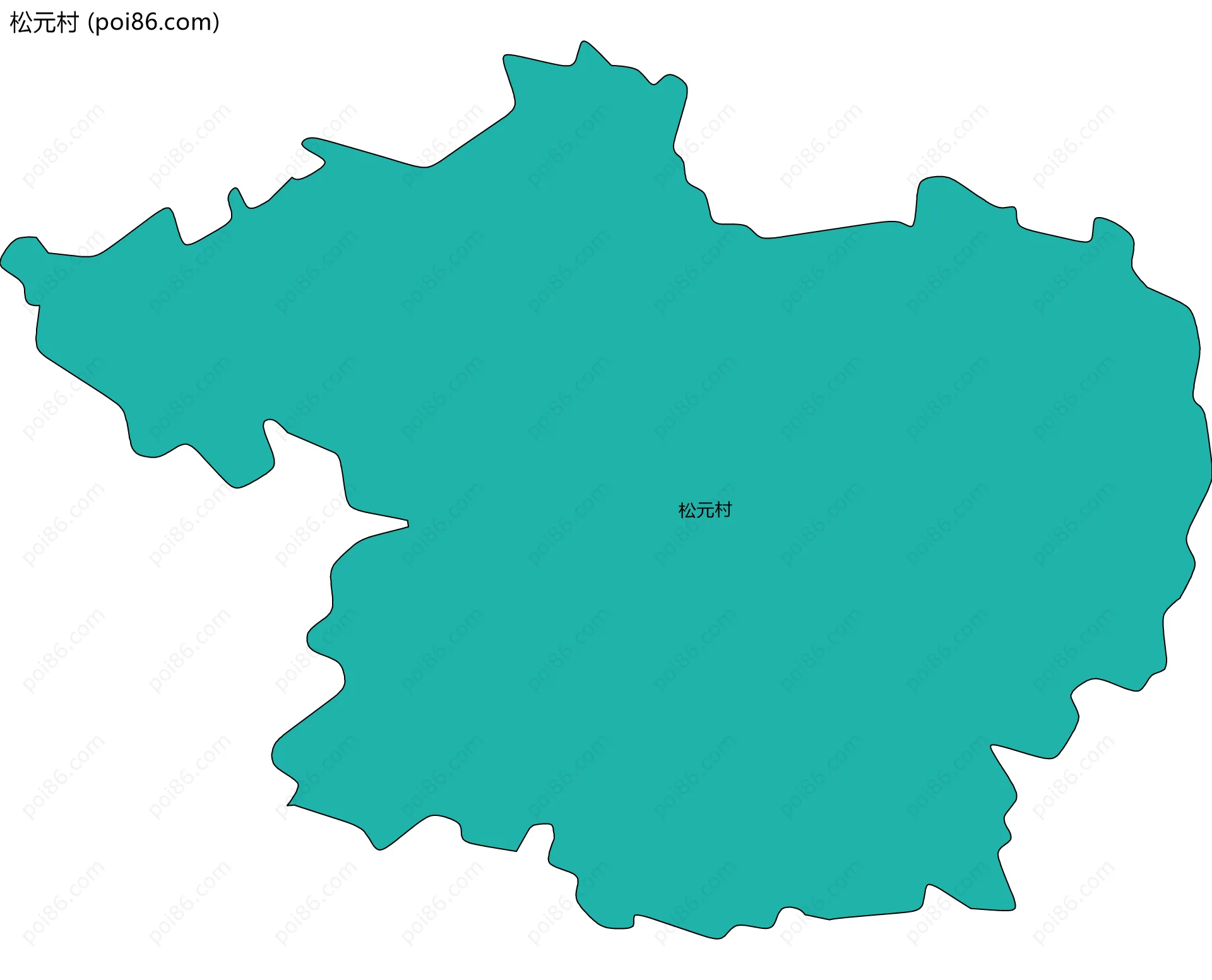 松元村边界地图