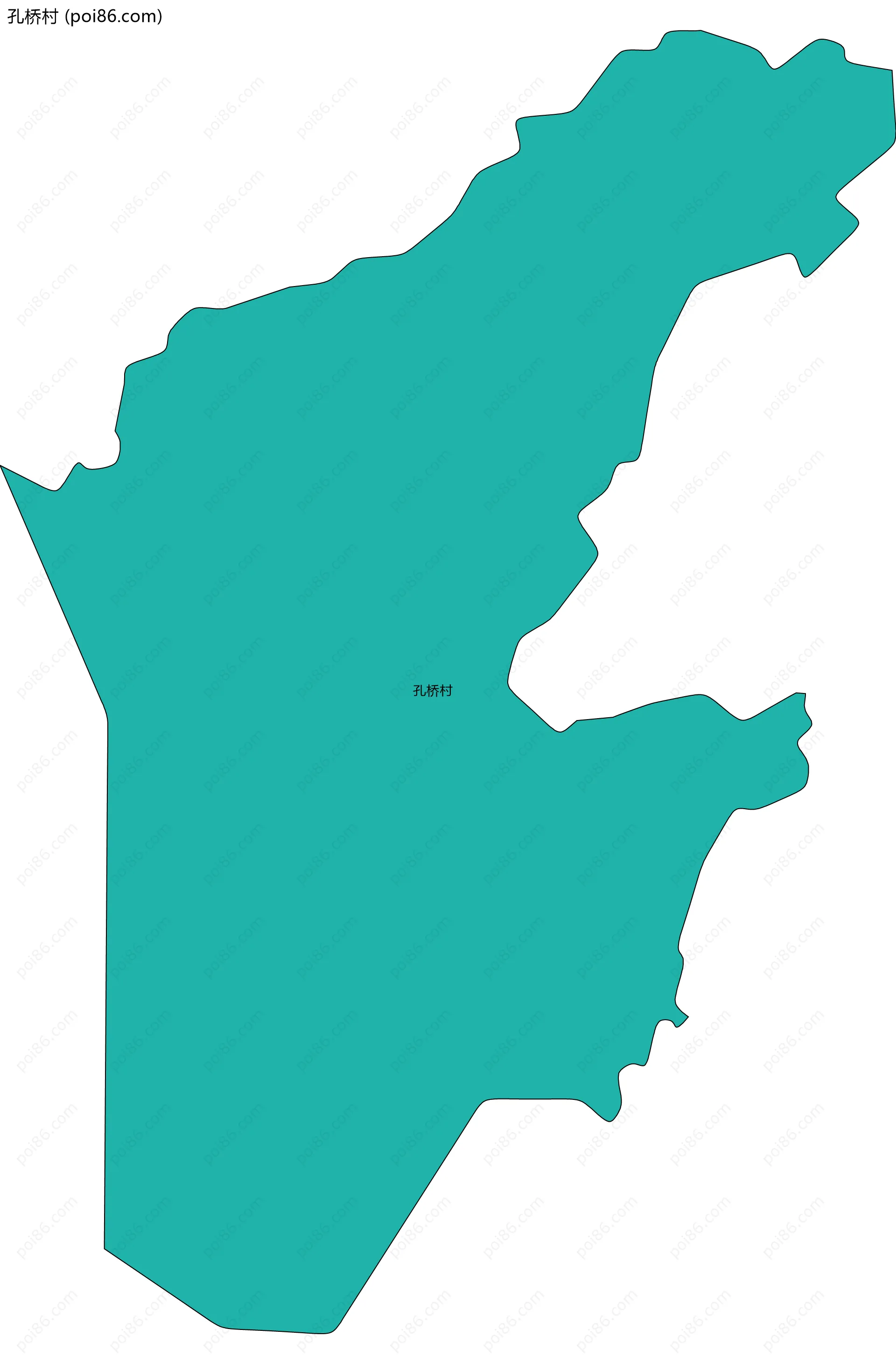 孔桥村边界地图