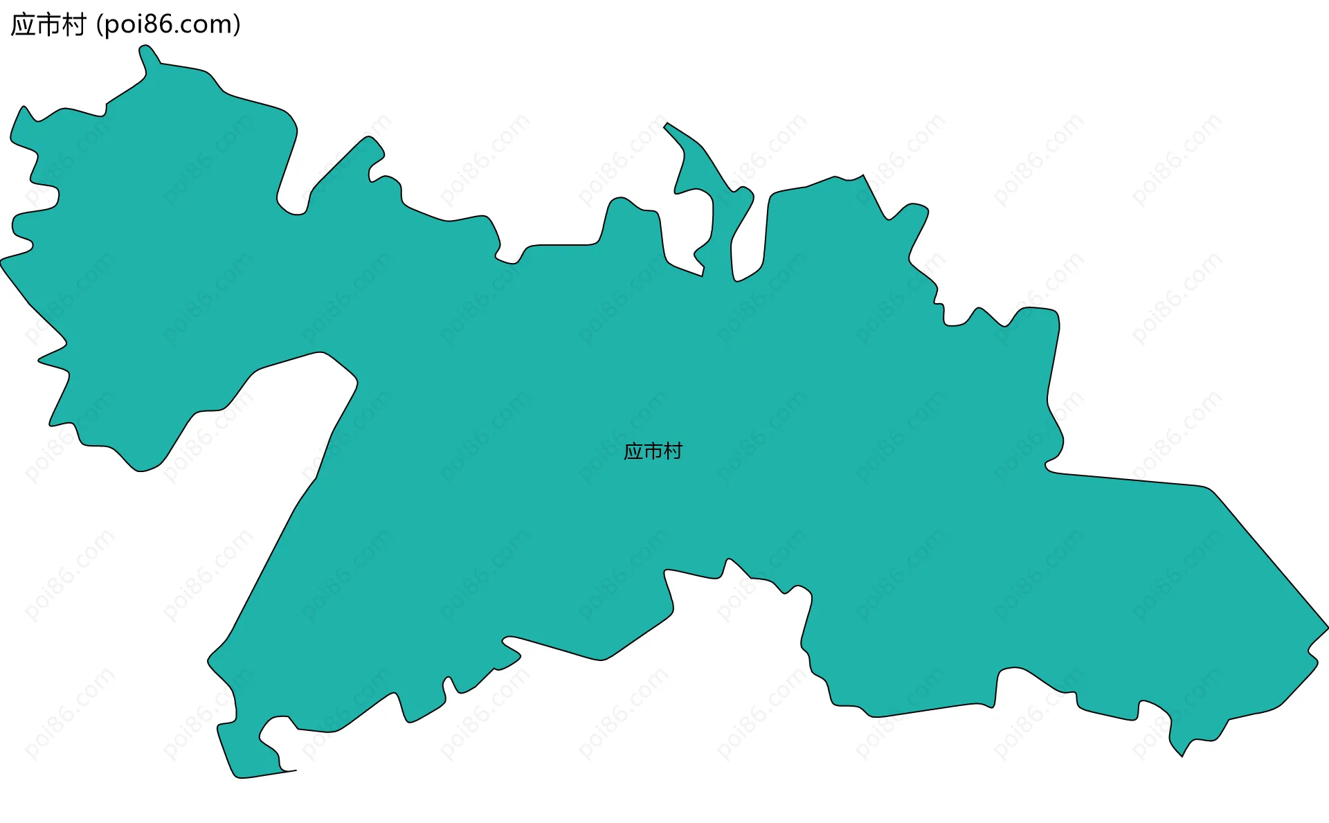 应市村边界地图