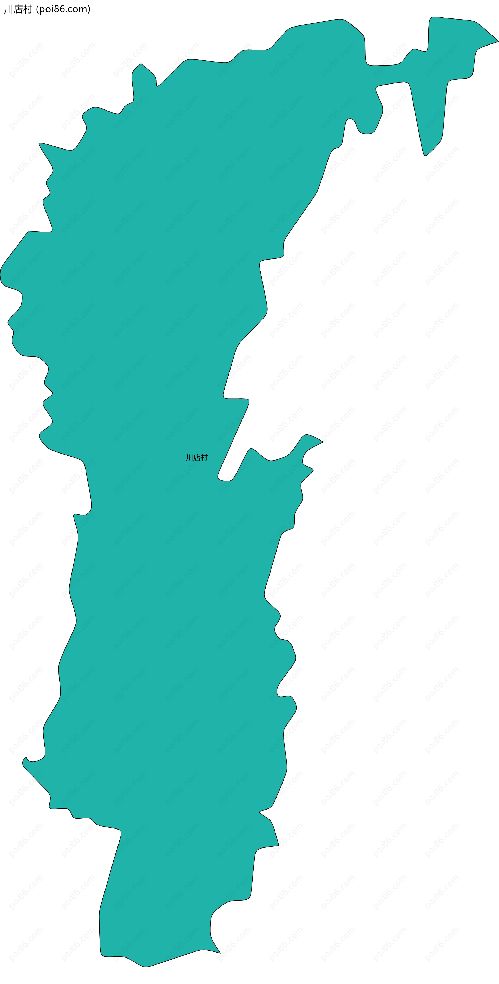 川店村边界地图