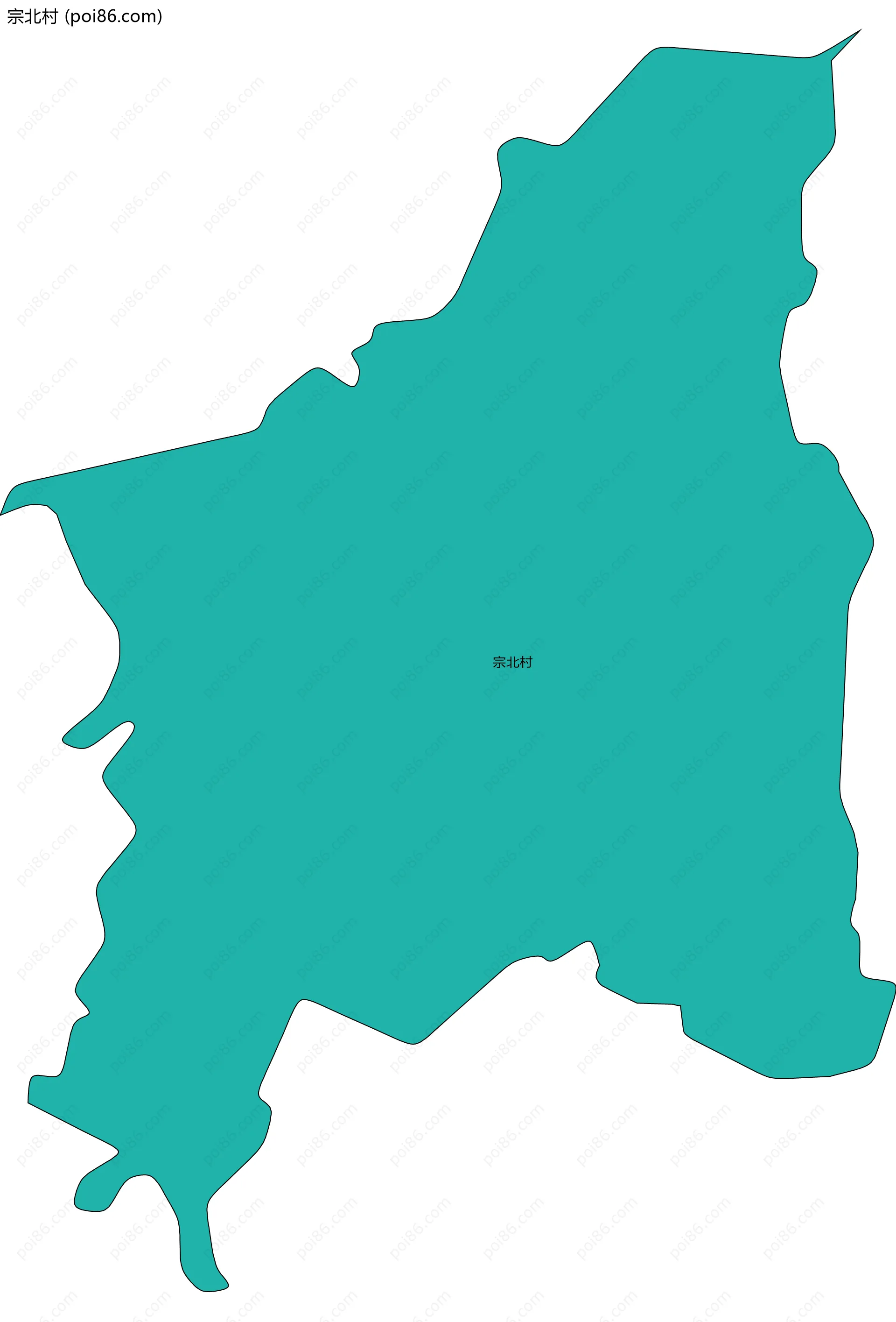 宗北村边界地图
