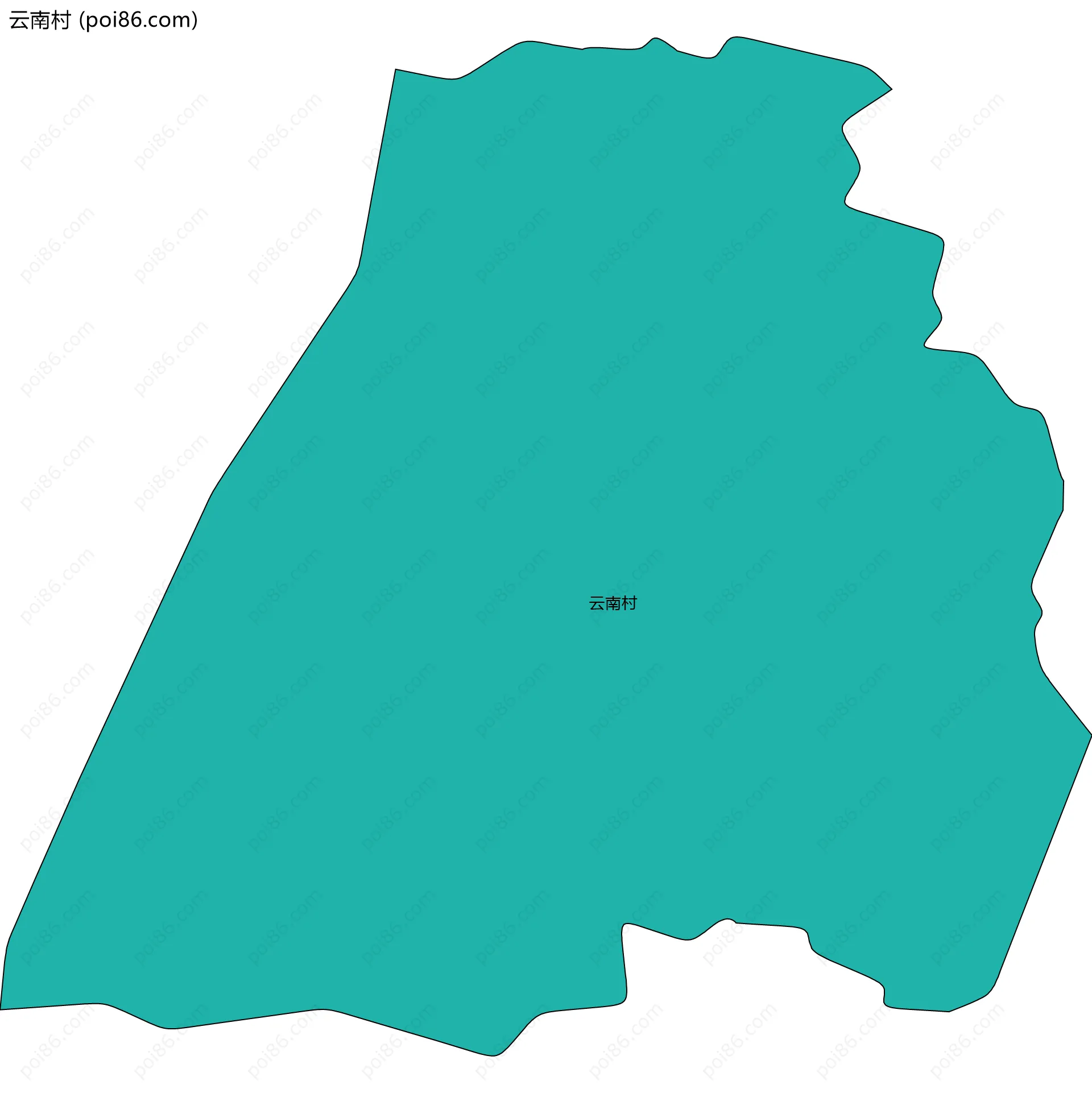 云南村边界地图