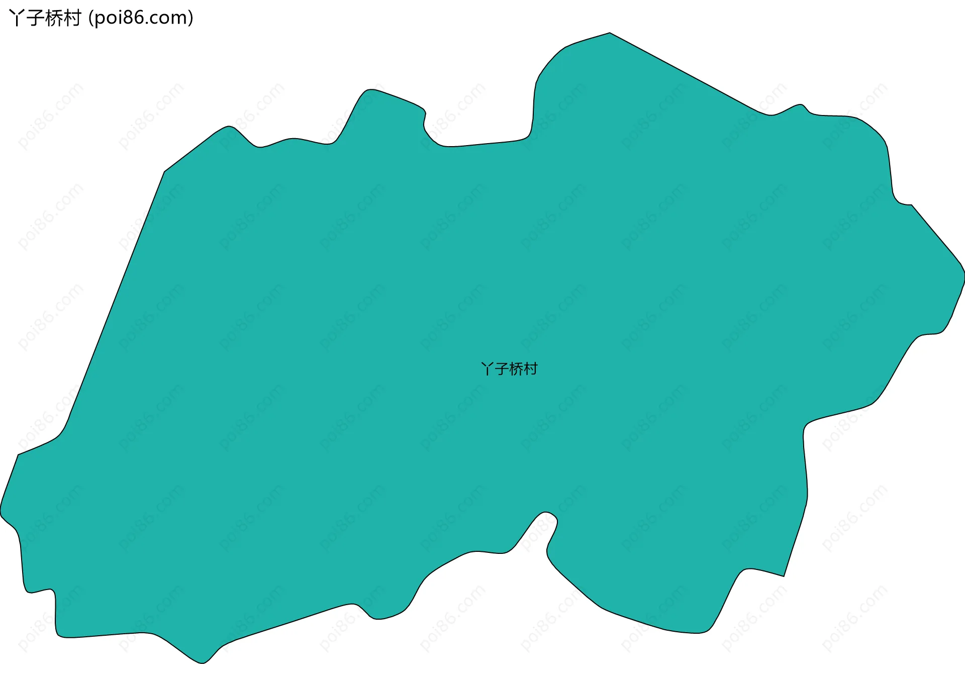 丫子桥村边界地图